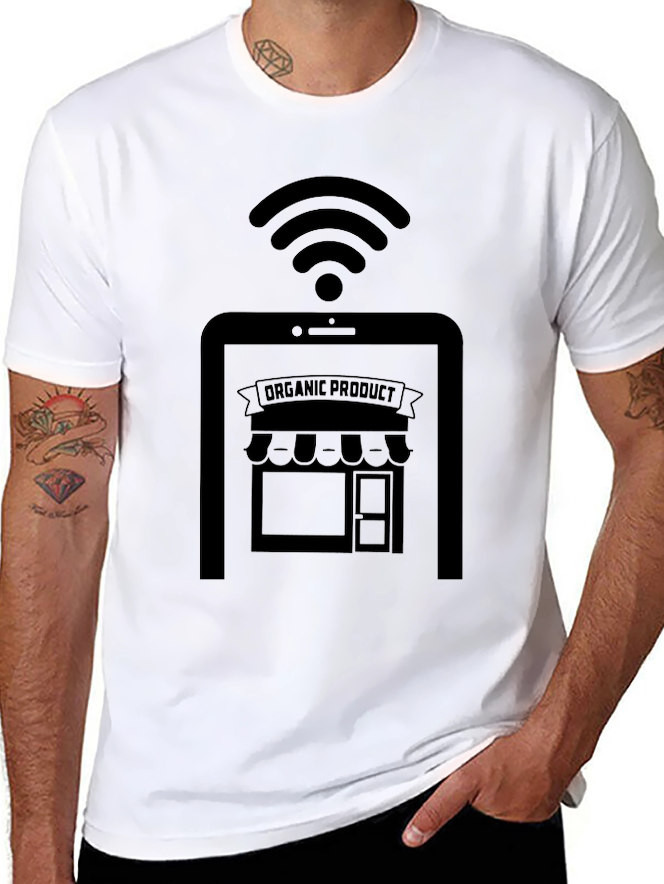 Organic Product Online Store Black T-Shirt