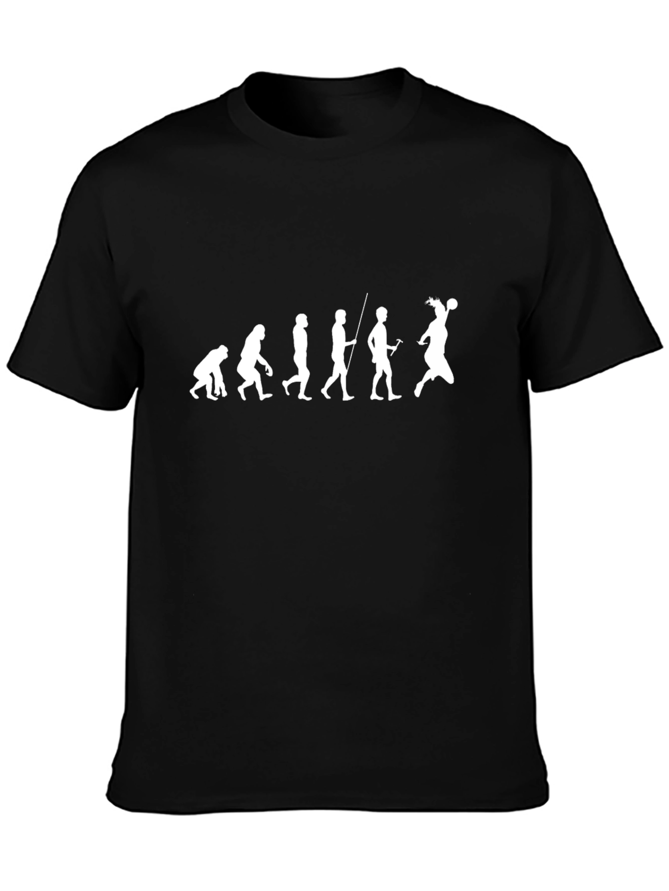Evolution of Handball T-Shirt - Black Cotton Tee