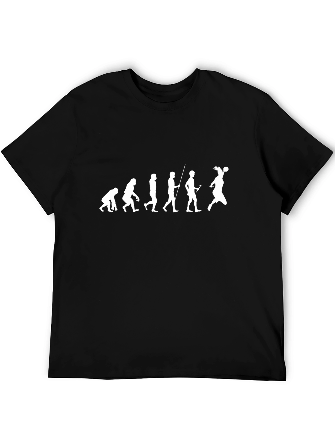 Evolution of Handball T-Shirt - Black Cotton Tee