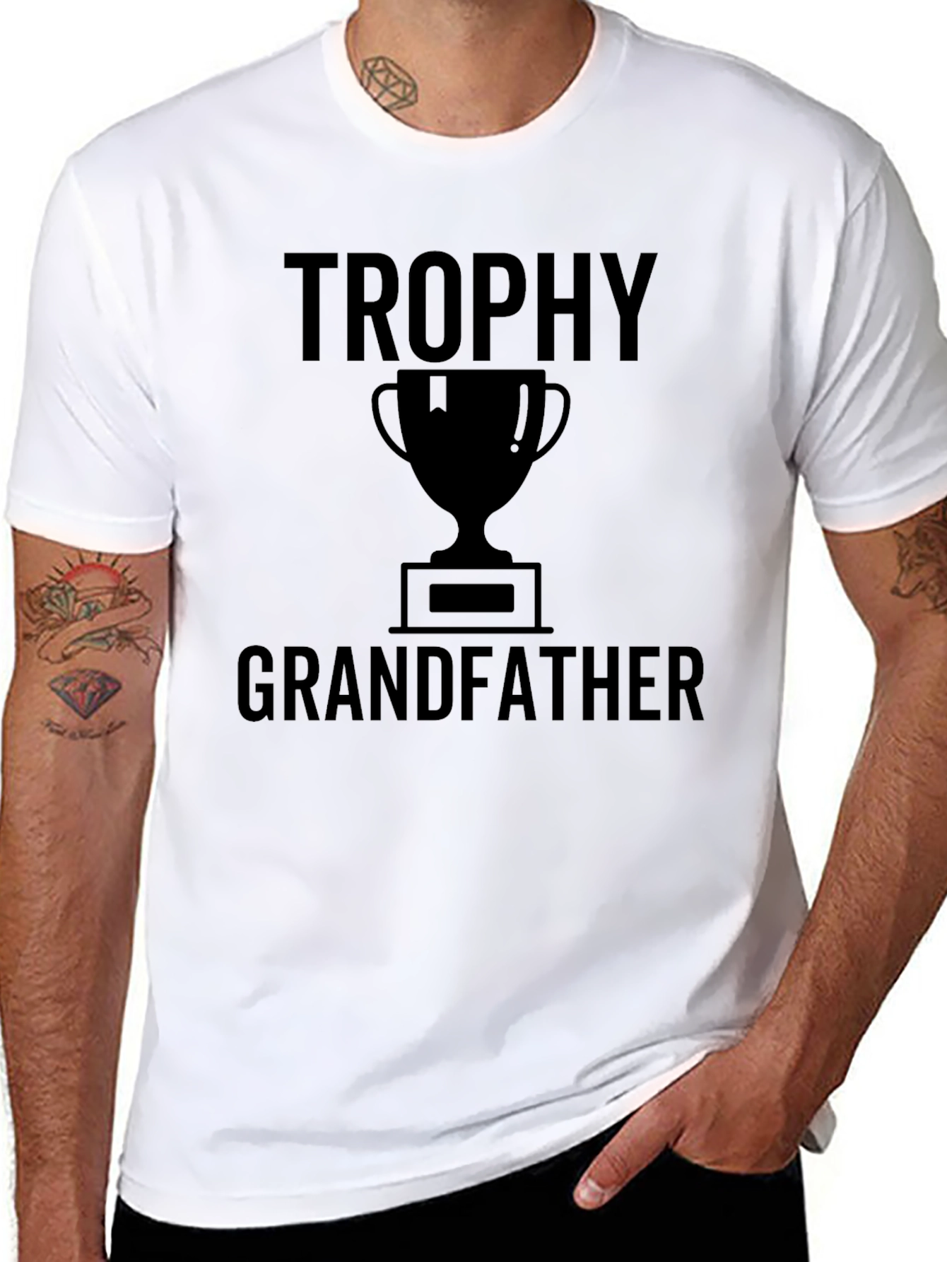 Trophy Grandfather Black T-Shirt