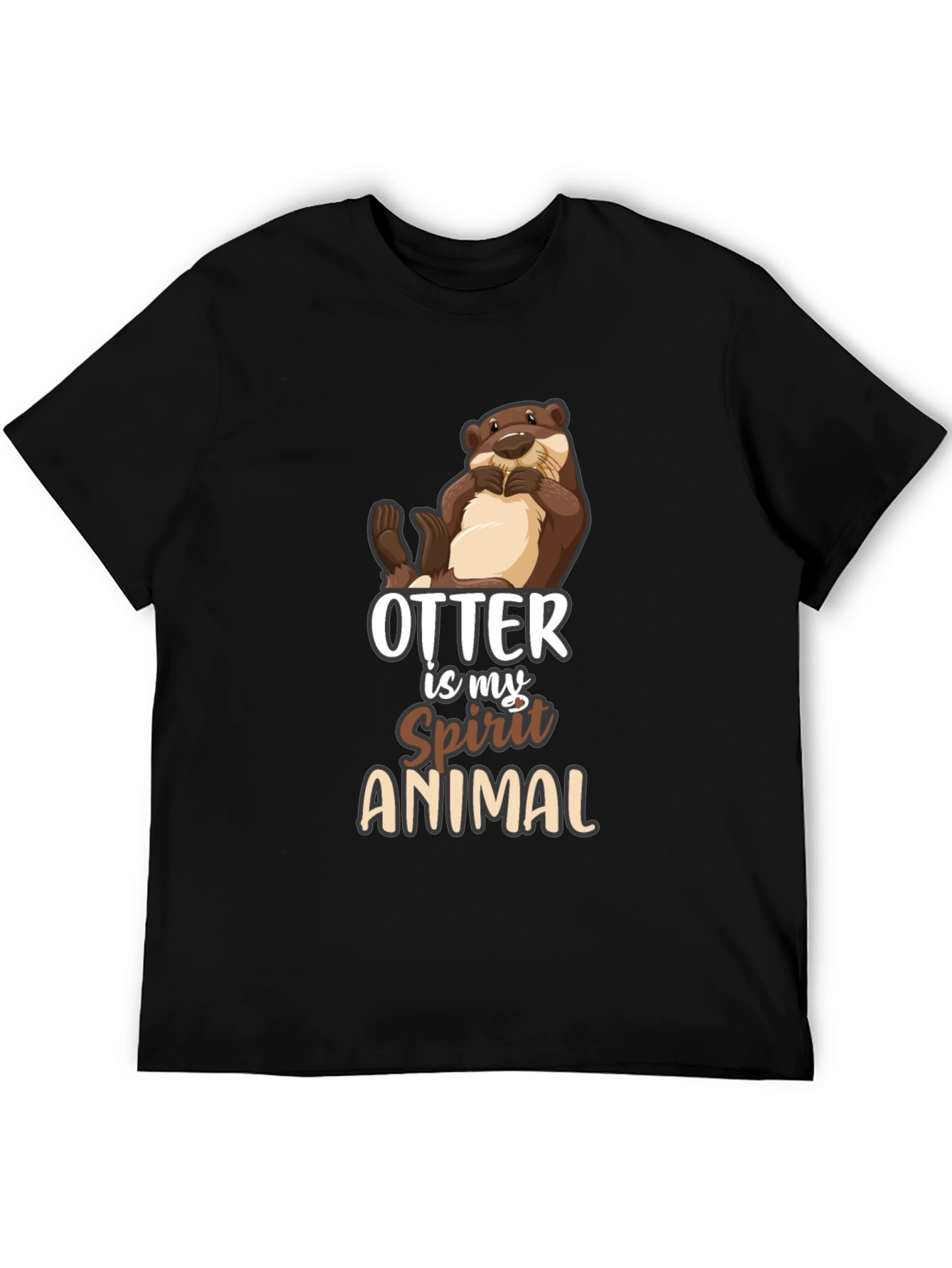 Otter Spirit Animal Black T-Shirt