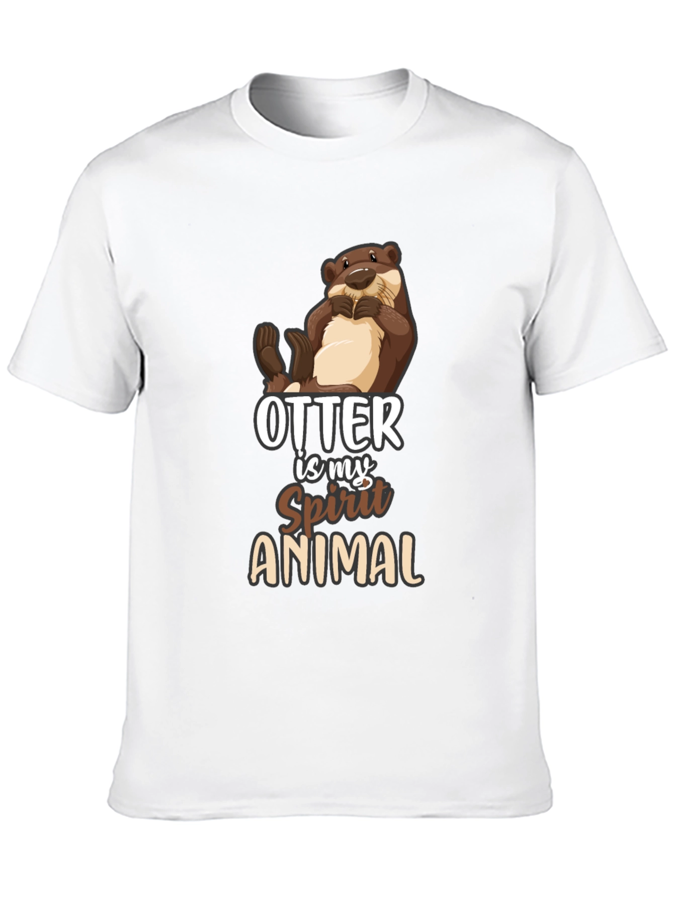 Otter Spirit Animal Black T-Shirt