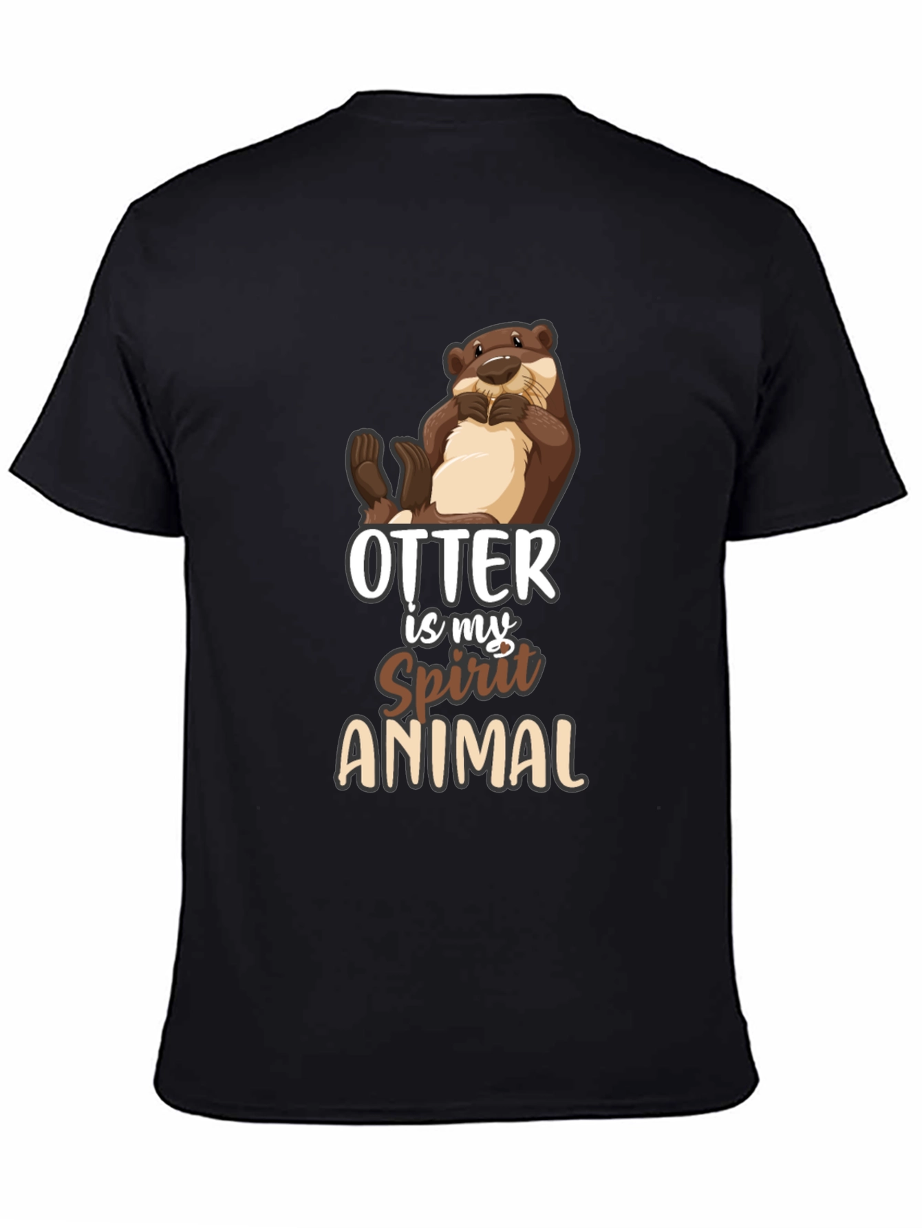 Otter Spirit Animal Black T-Shirt