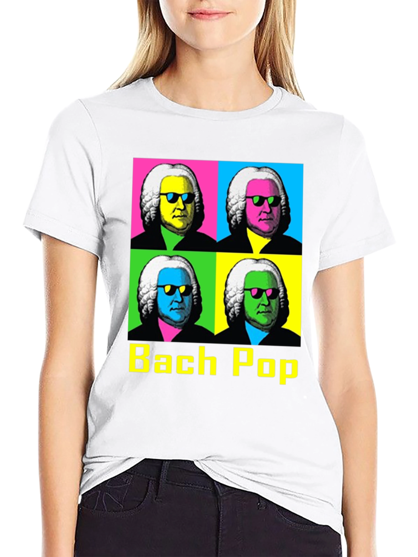 Bach Pop Art T-Shirt - Musical Retro Style