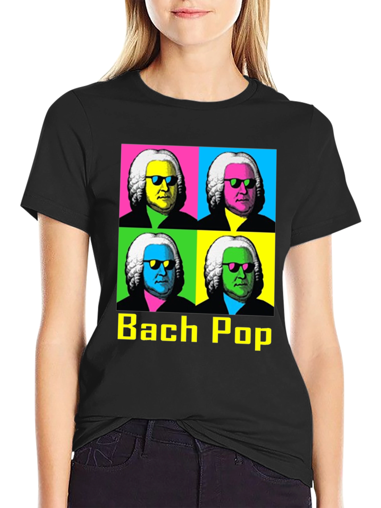 Bach Pop Art T-Shirt - Musical Retro Style