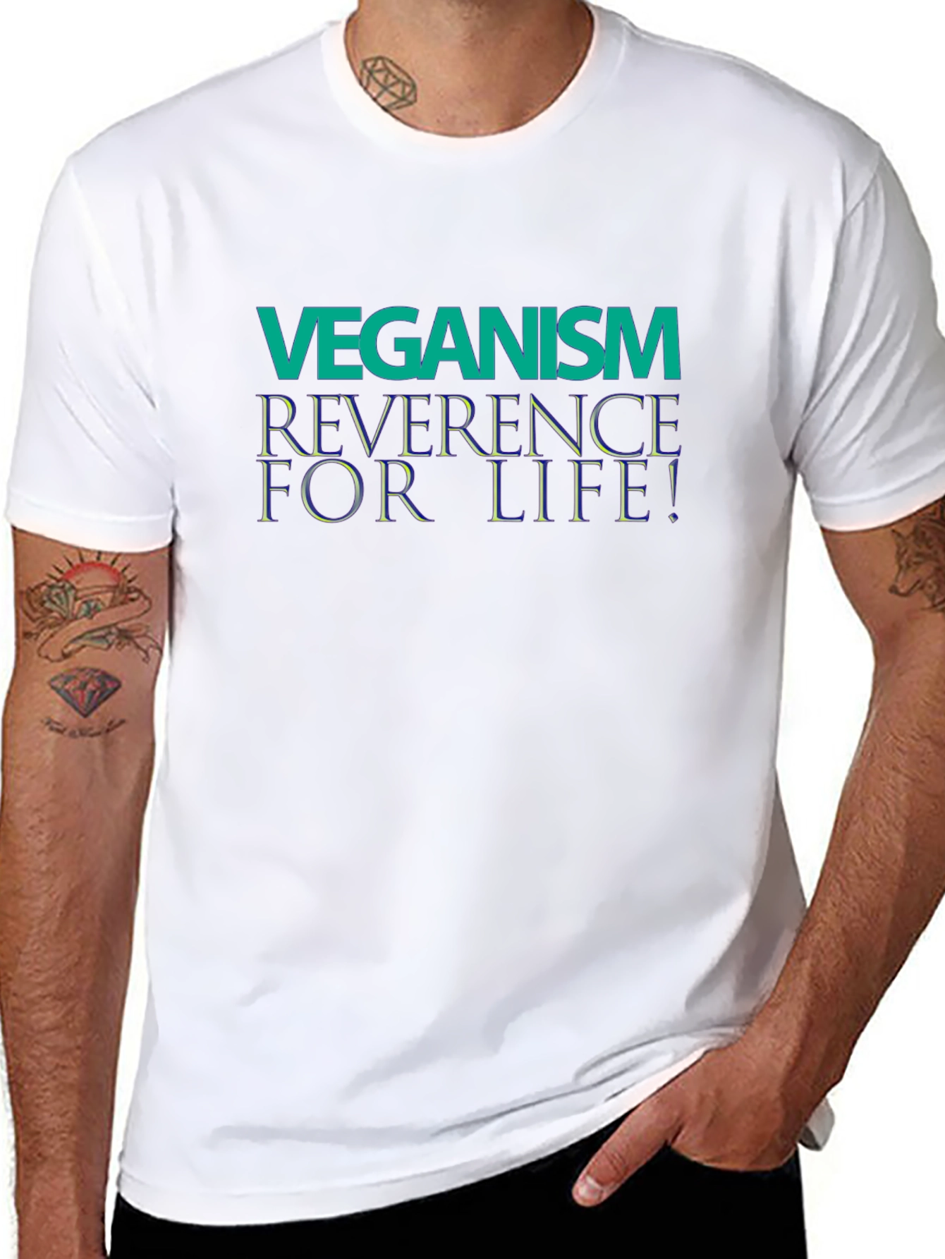 Veganism Reverence for Life Black T-Shirt