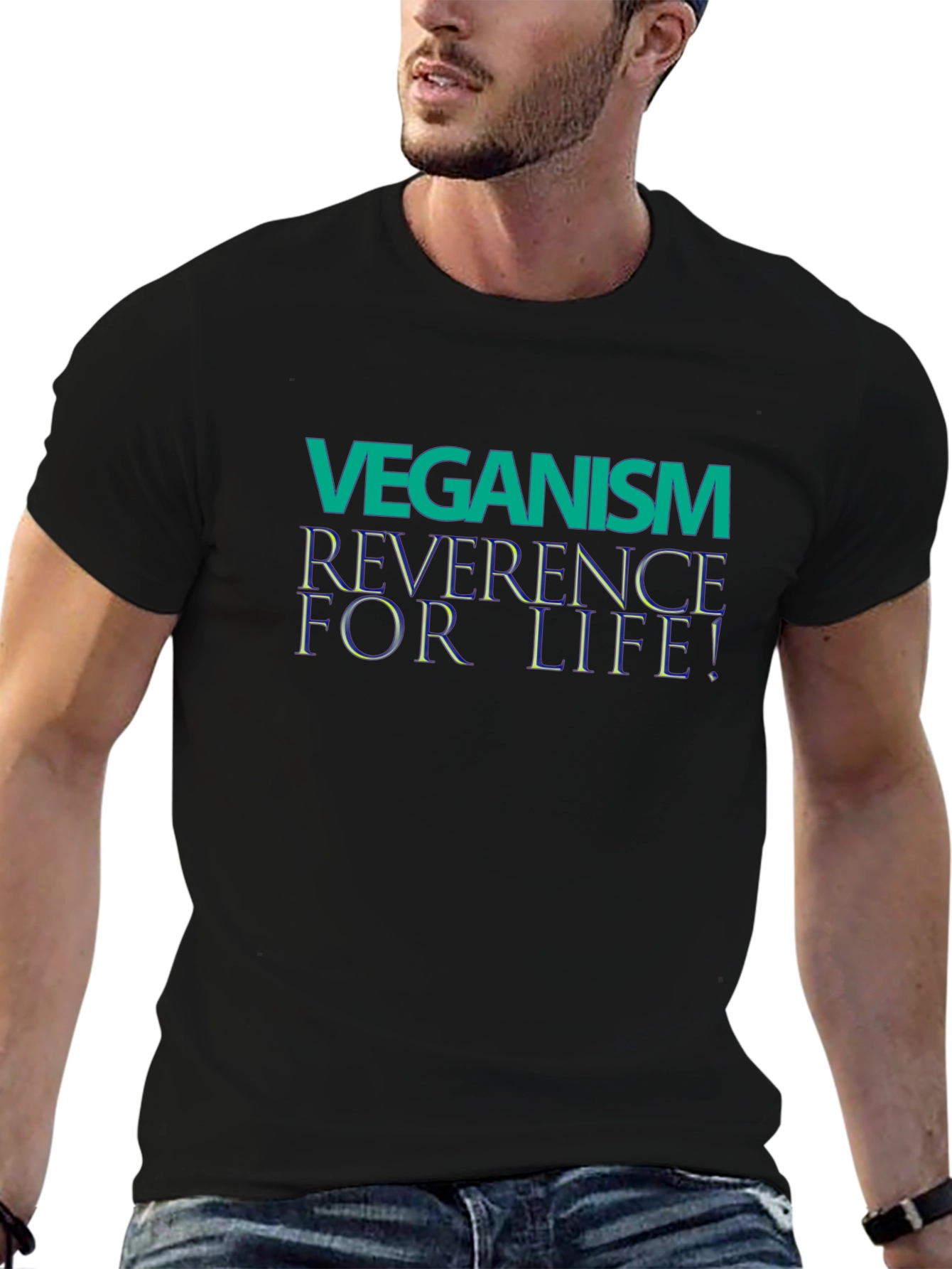 Veganism Reverence for Life Black T-Shirt