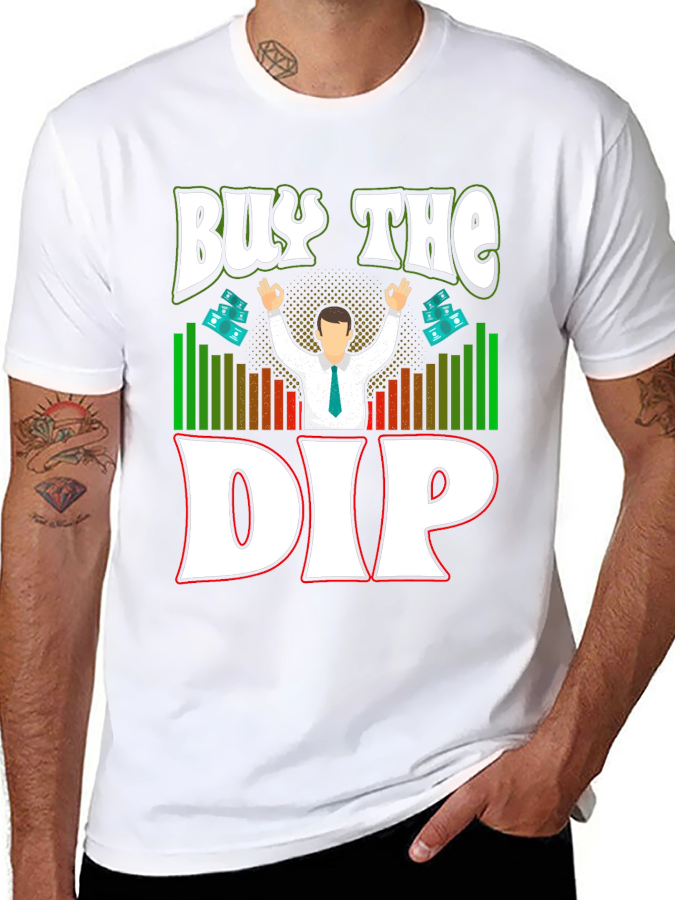 Buy the Dip Graphic T-Shirt - Trader Investment Tee