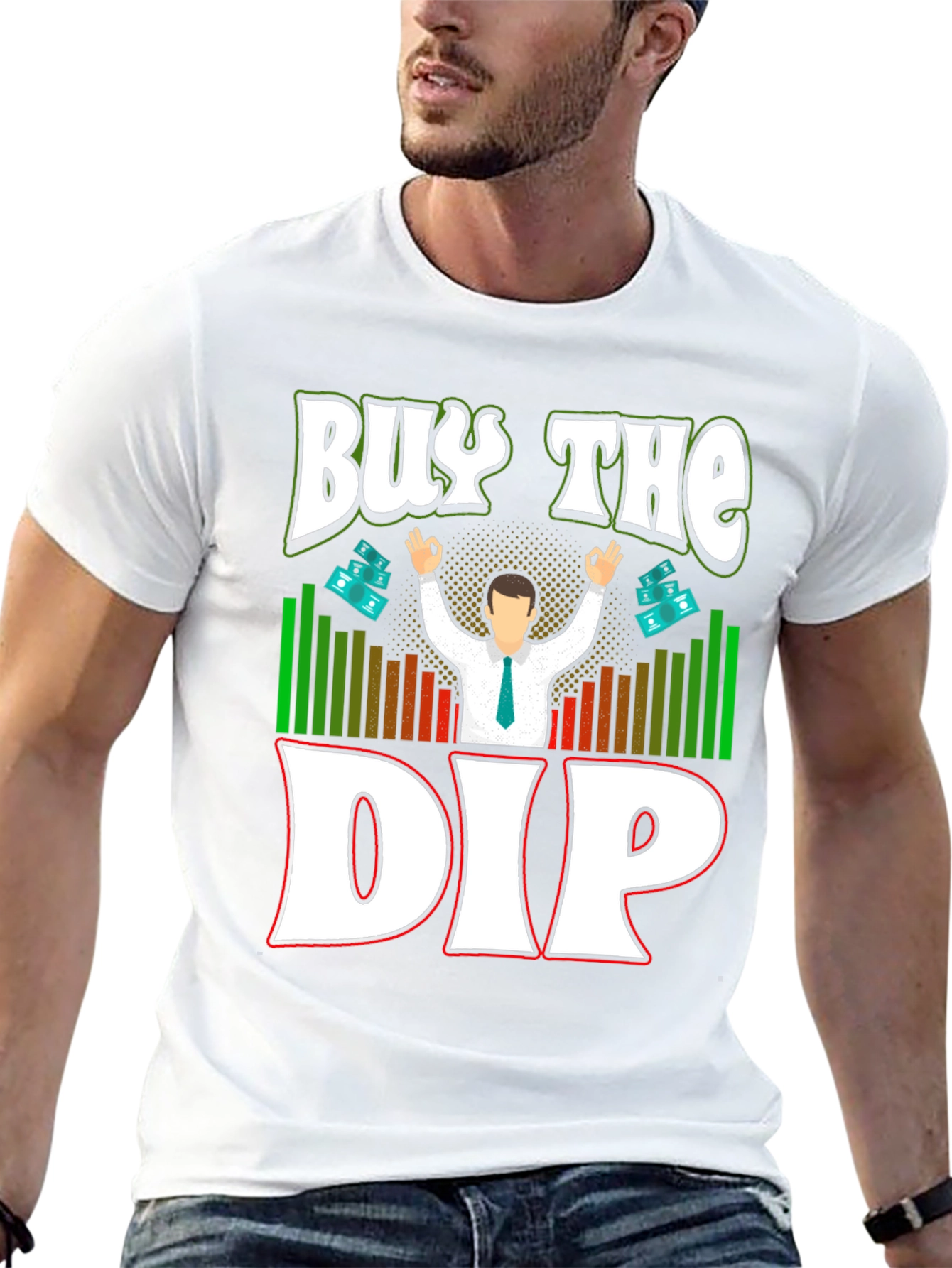 Buy the Dip Graphic T-Shirt - Trader Investment Tee
