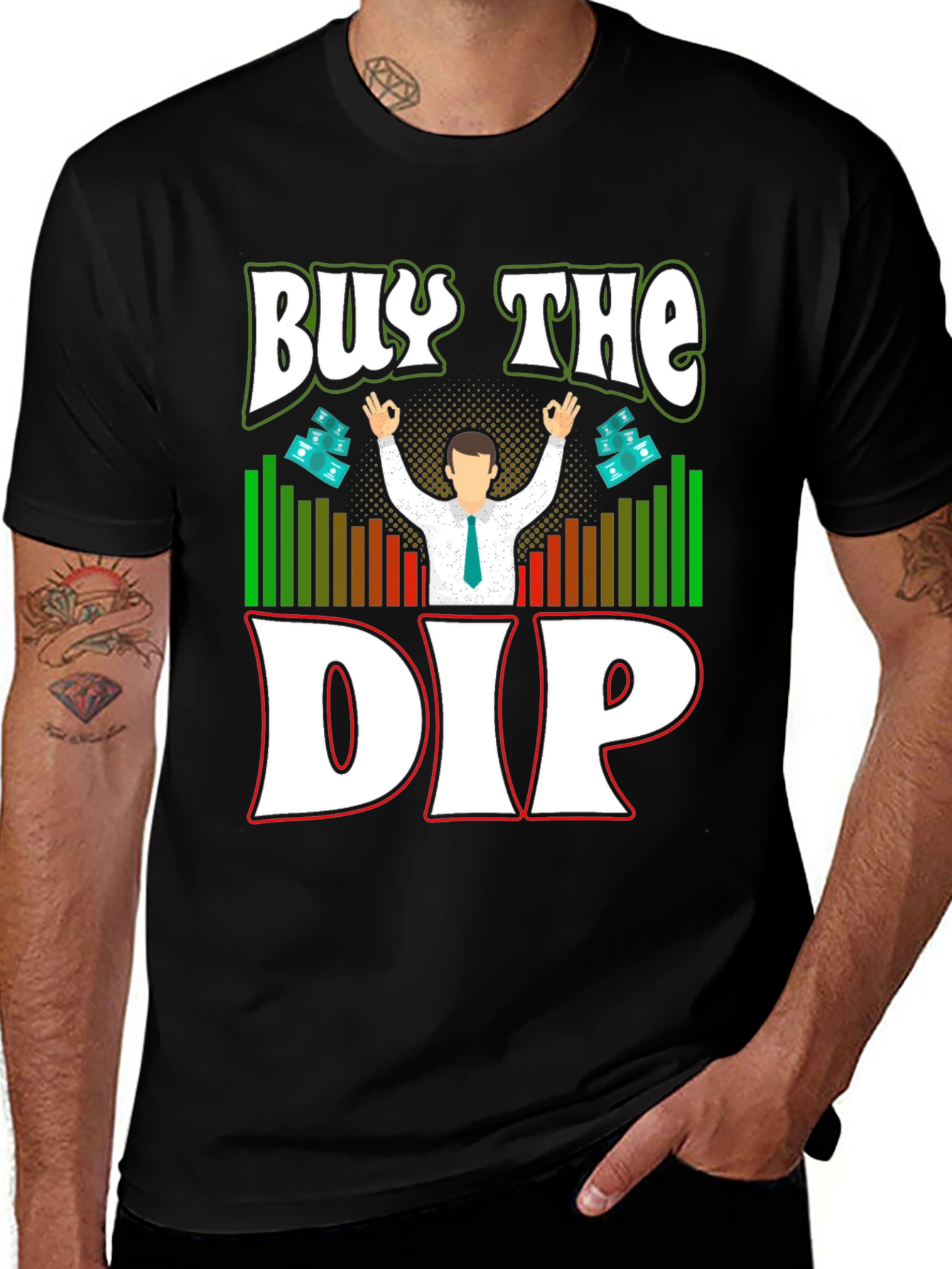 Buy the Dip Graphic T-Shirt - Trader Investment Tee
