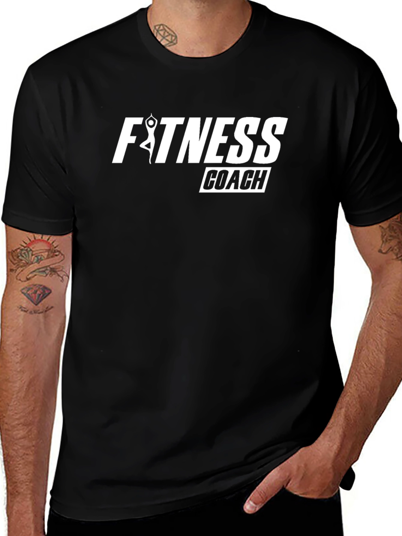 Fitness Coach Graphic Tee - Black