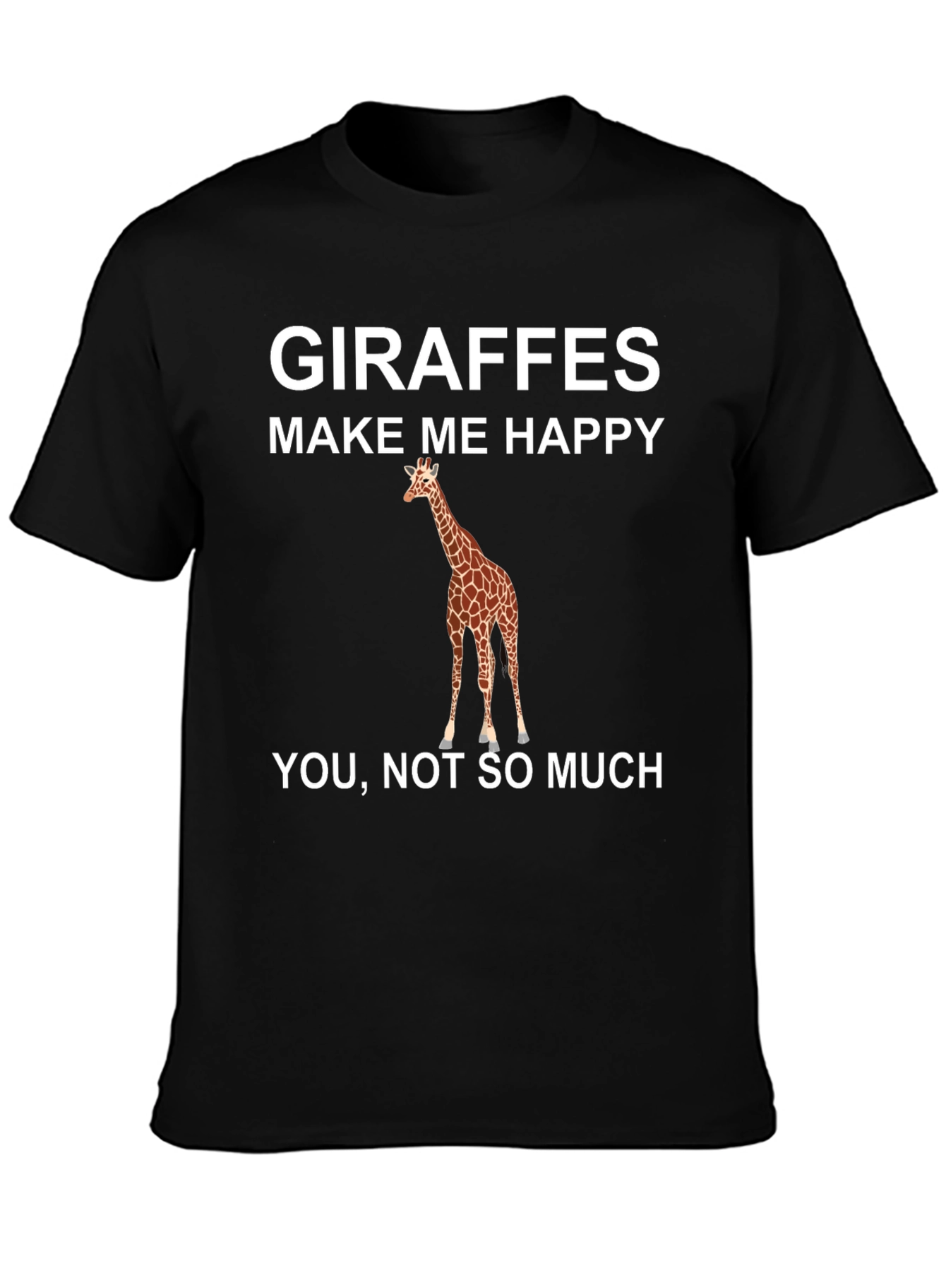Giraffe Make Me Happy Graphic T-Shirt