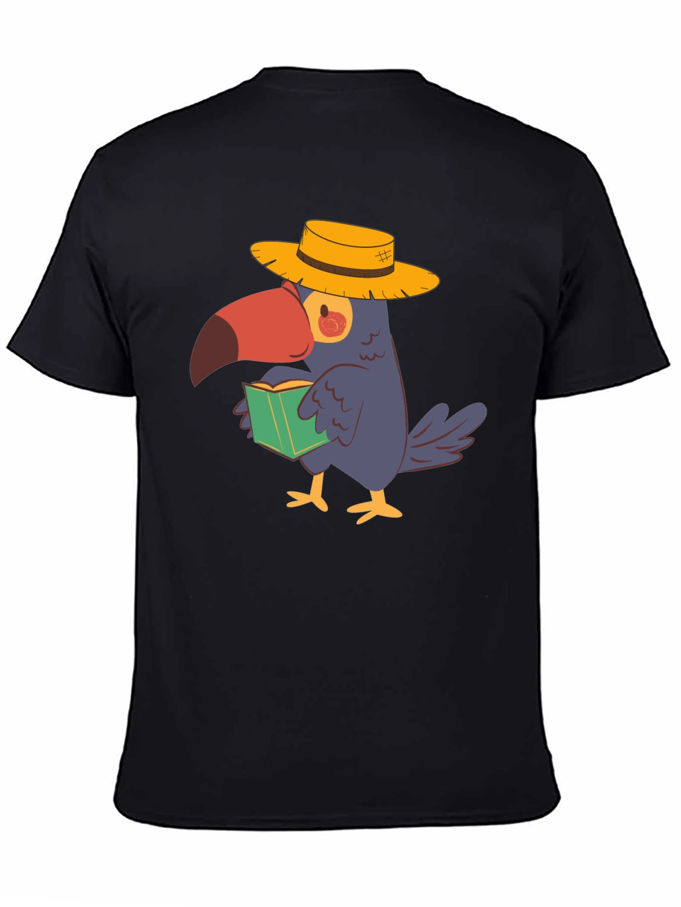 Toucan Reader Black T-Shirt