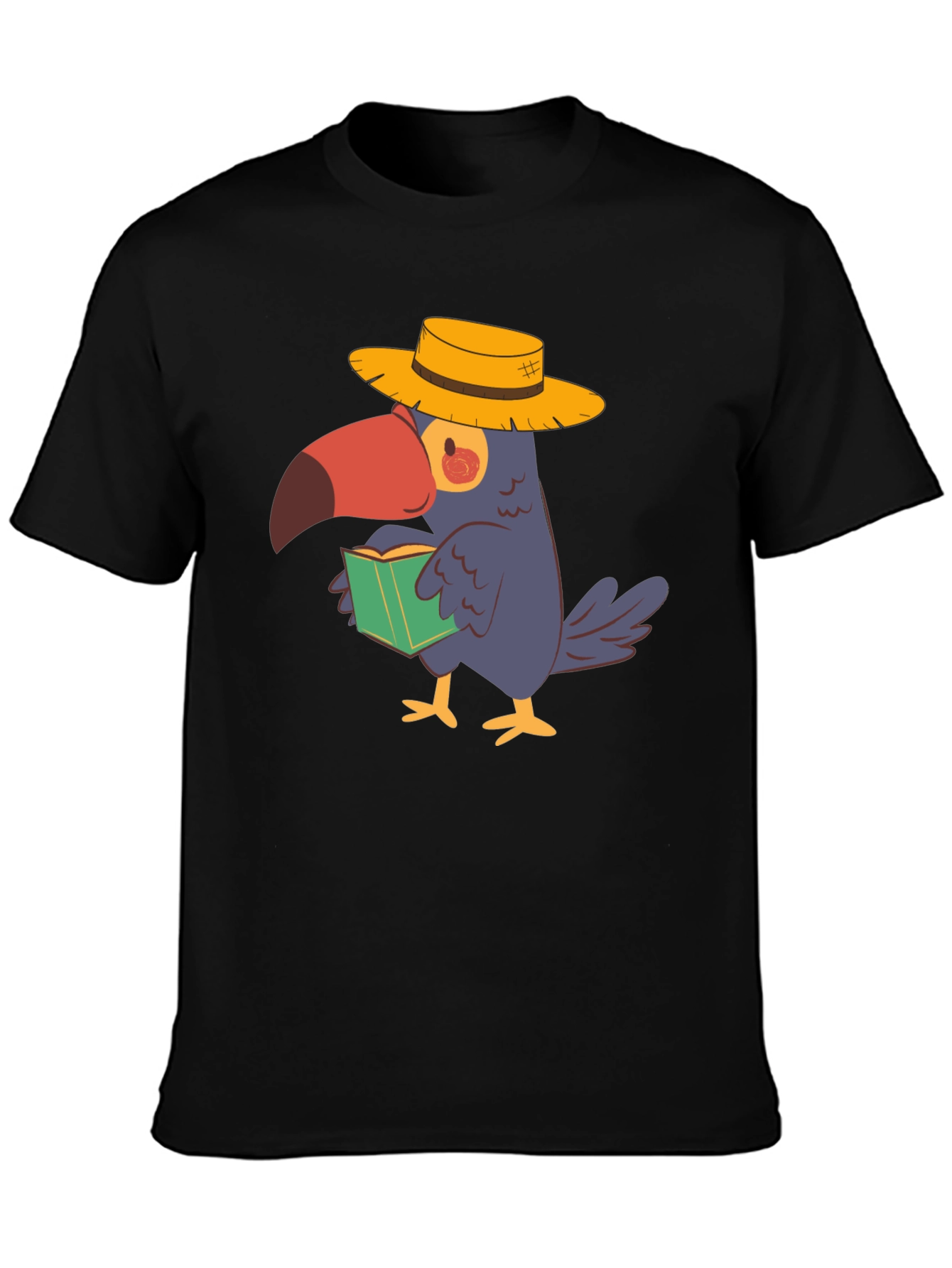 Toucan Reader Black T-Shirt