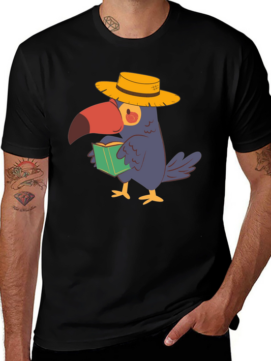 Toucan Reader Black T-Shirt