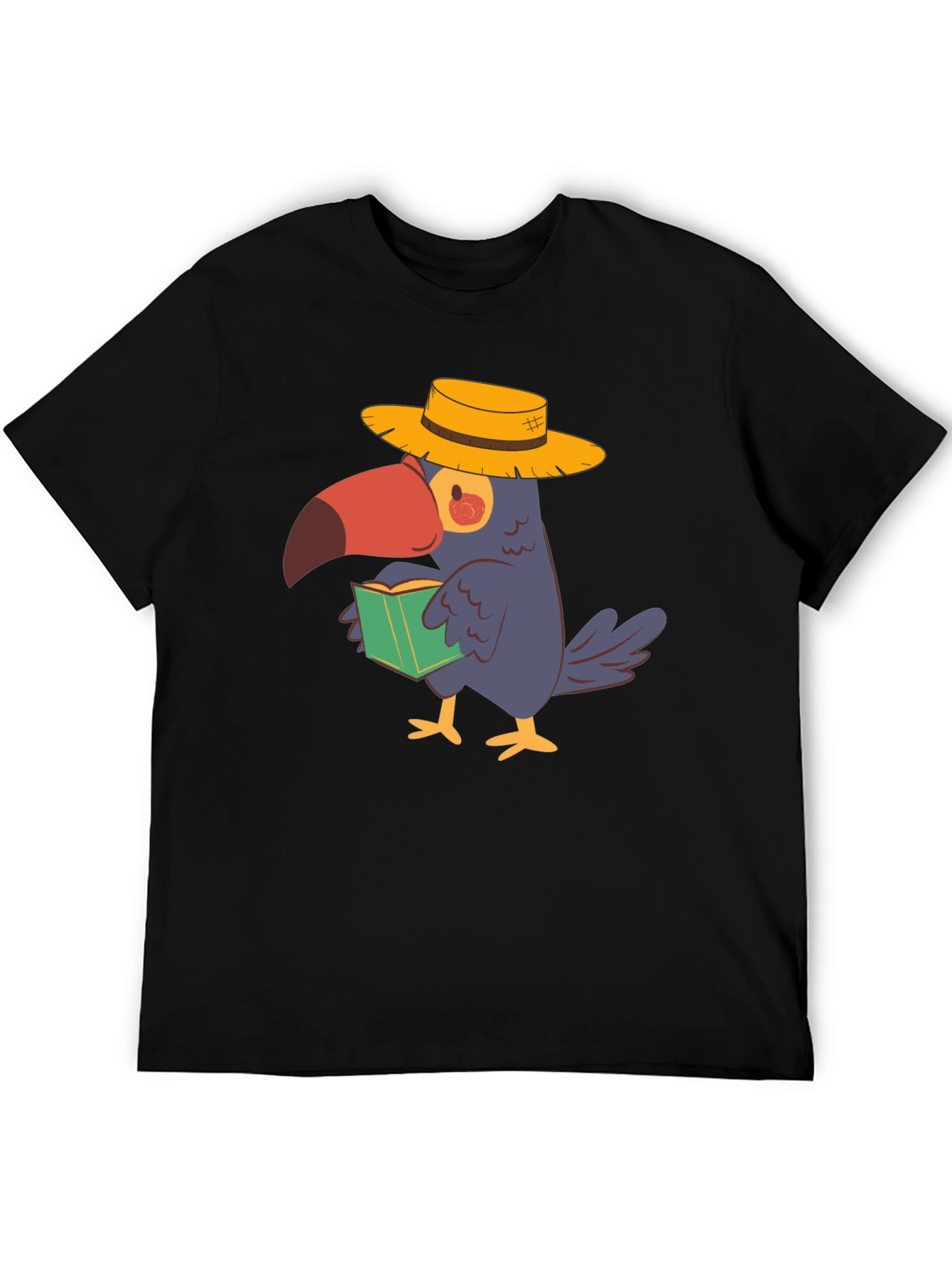 Toucan Reader Black T-Shirt