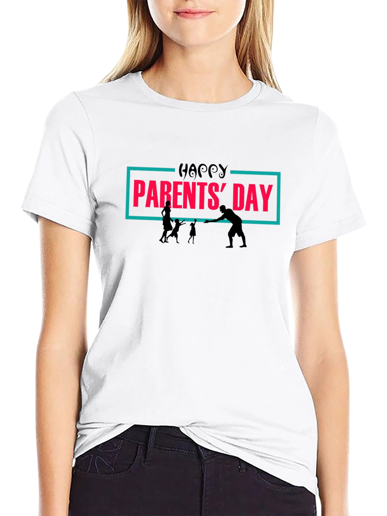 Happy Parents Day Graphic Tee - Black