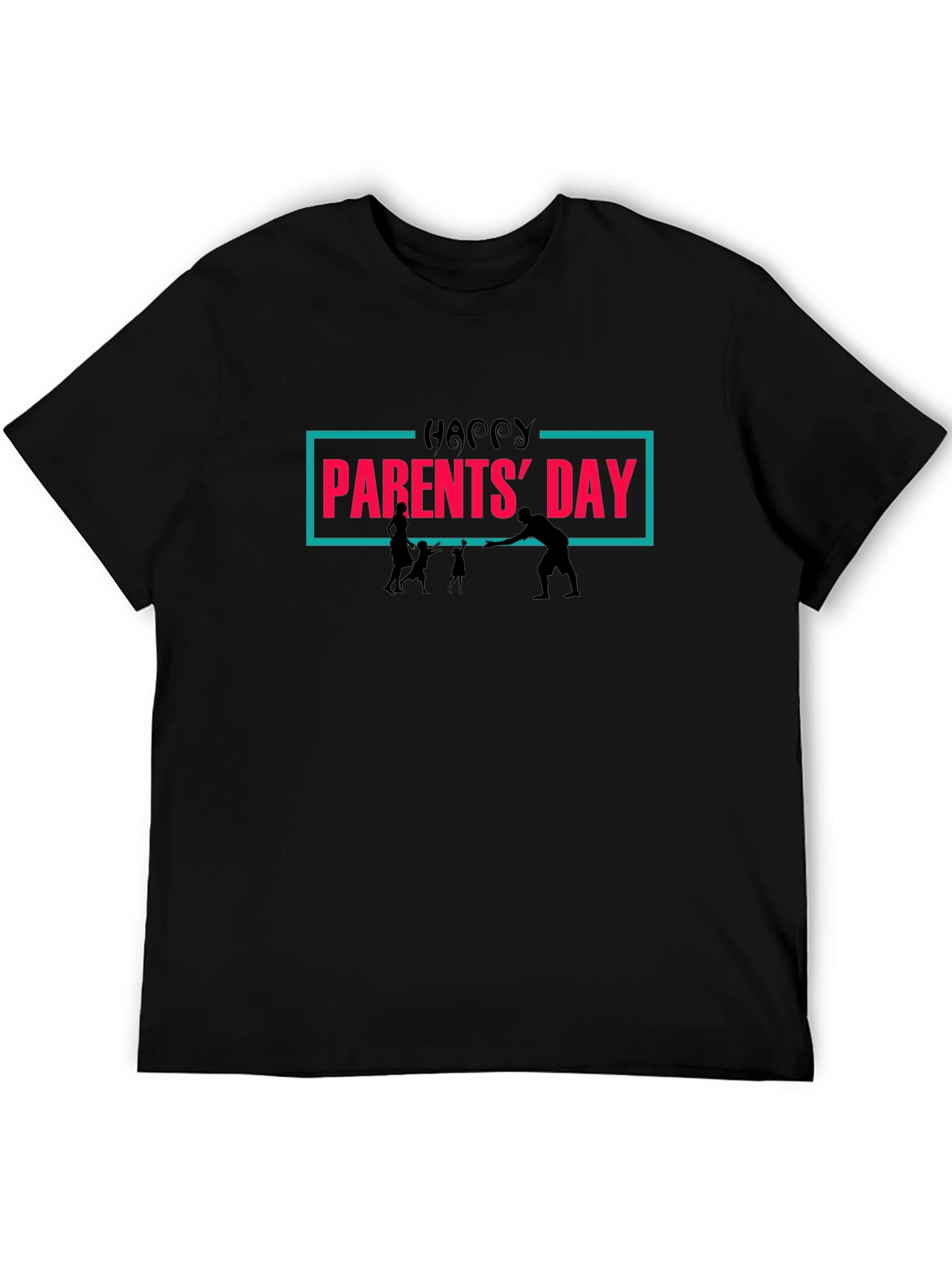 Happy Parents Day Graphic Tee - Black