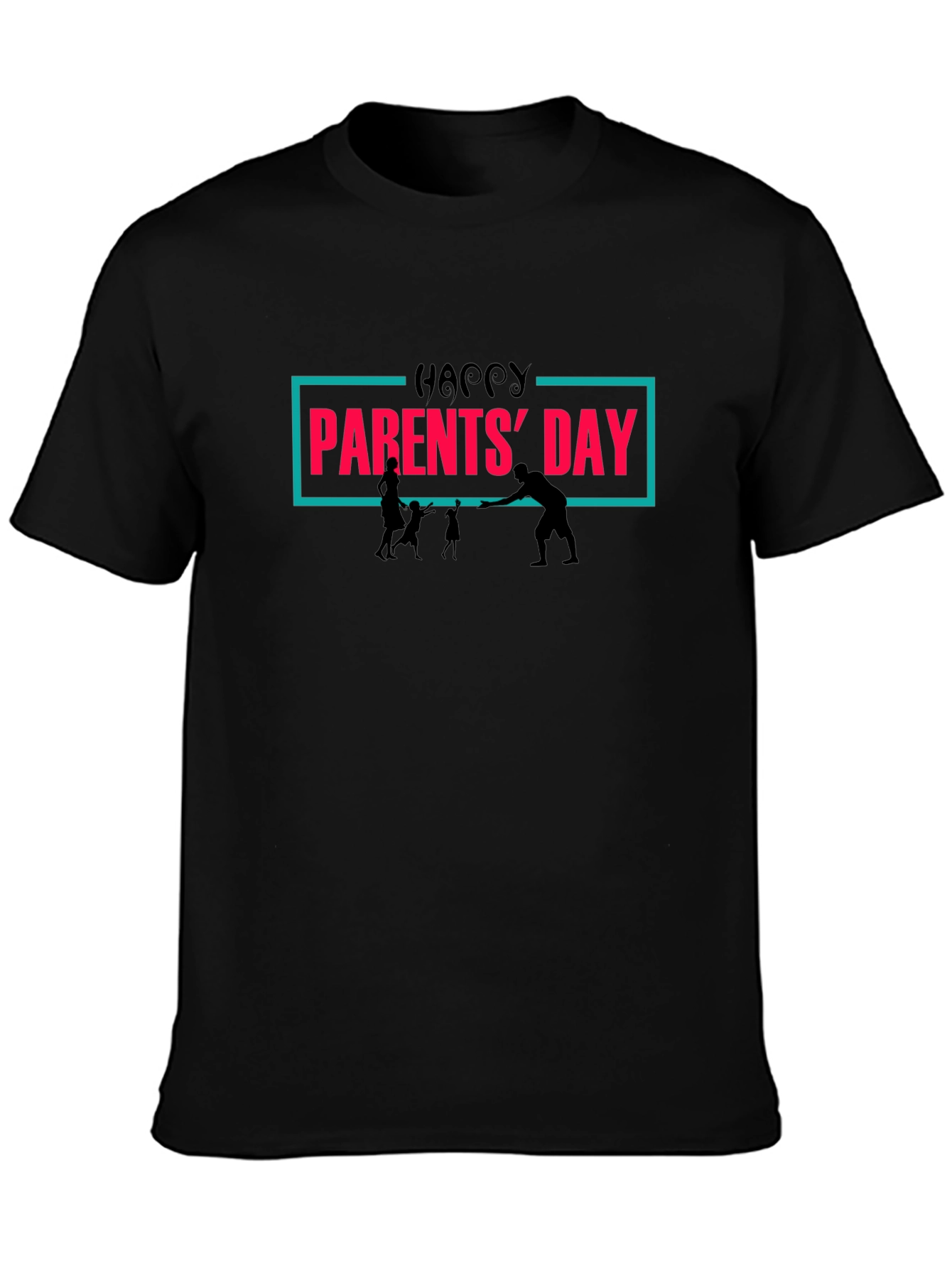 Happy Parents Day Graphic Tee - Black