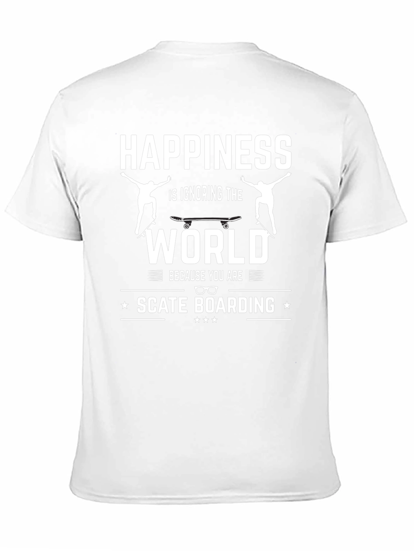 Happiness is Skateboarding T-Shirt - Black
