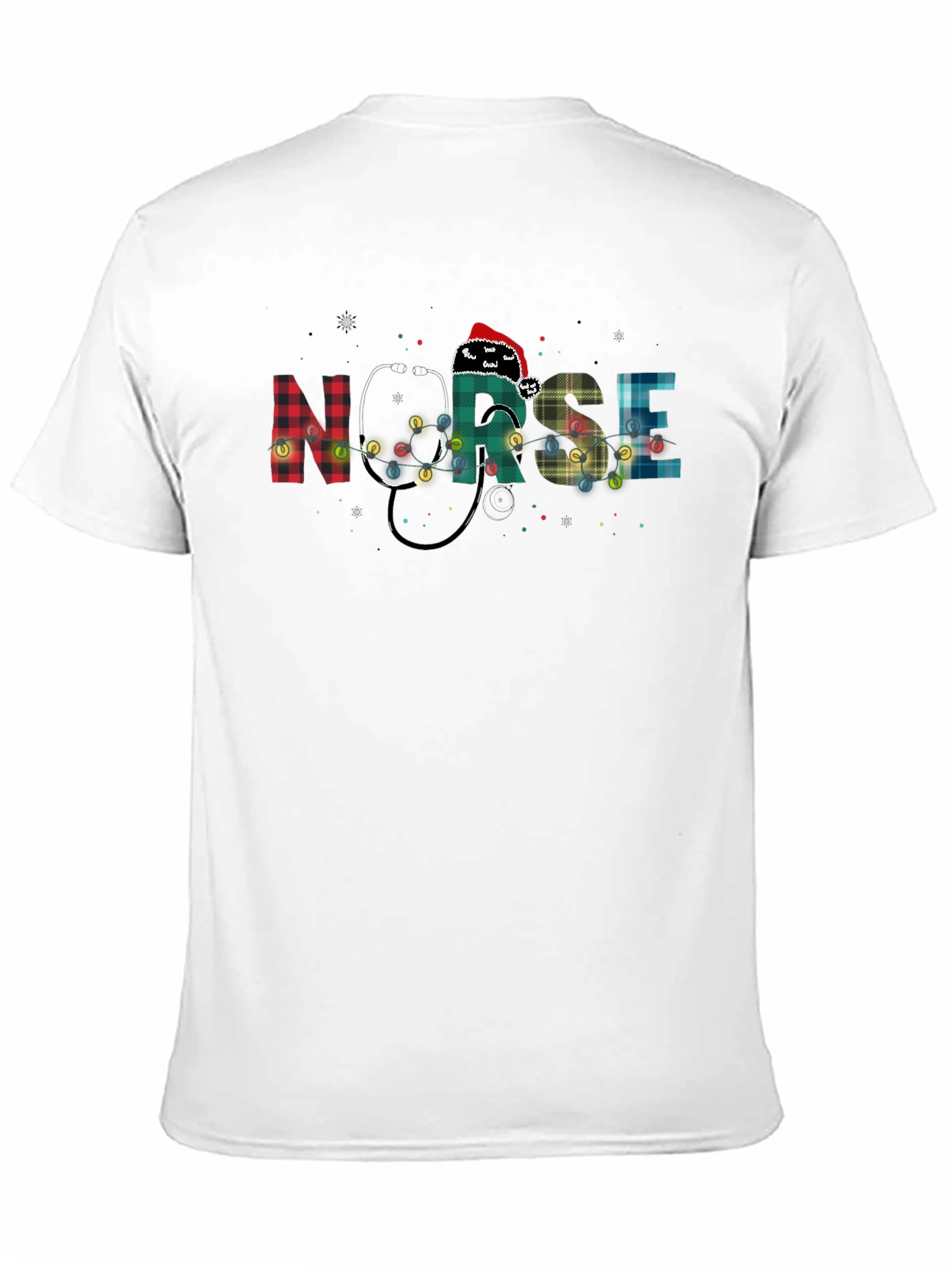 Nurse Christmas Plaid T-Shirt