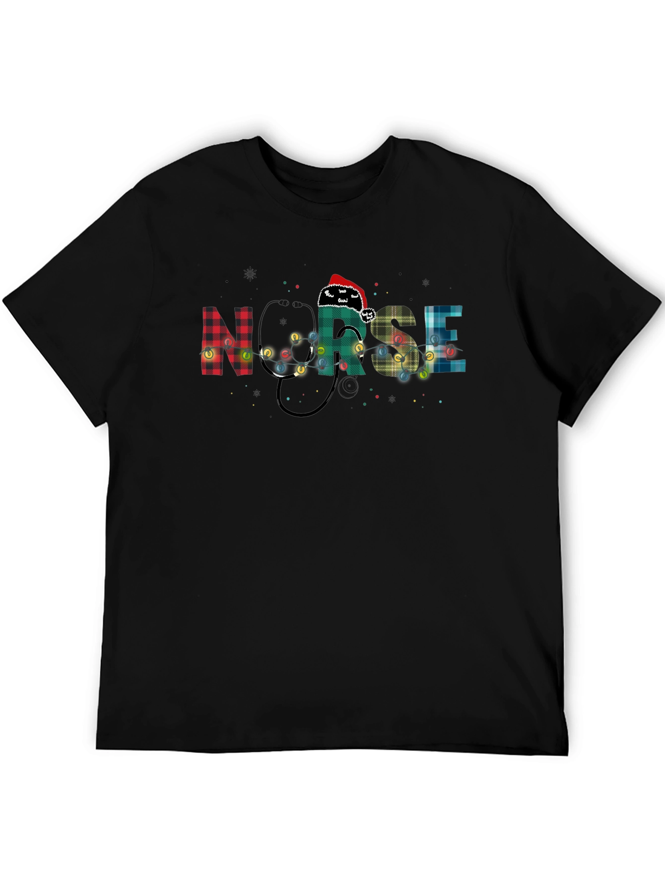 Nurse Christmas Plaid T-Shirt