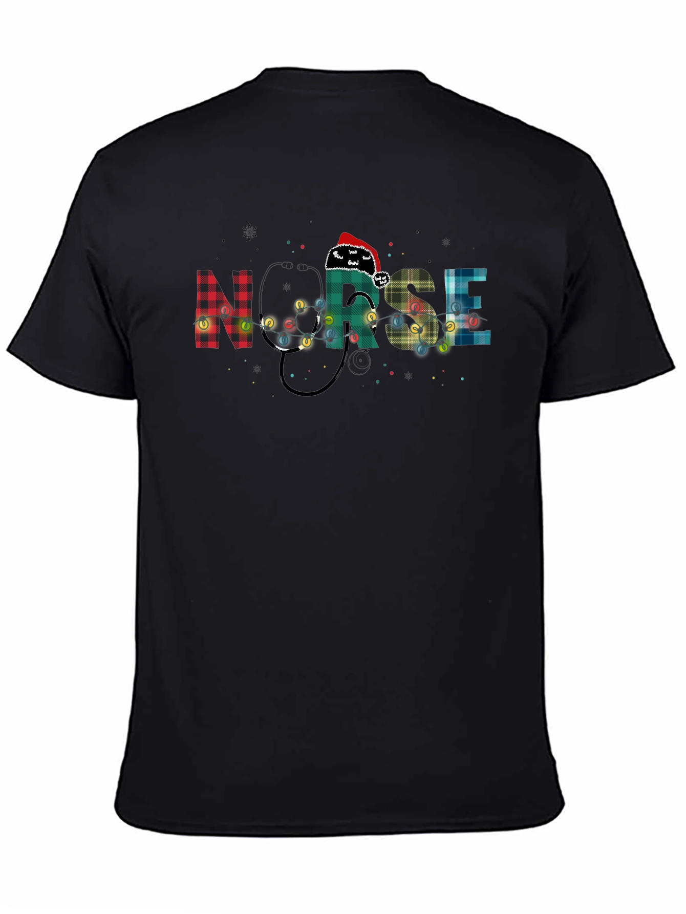 Nurse Christmas Plaid T-Shirt