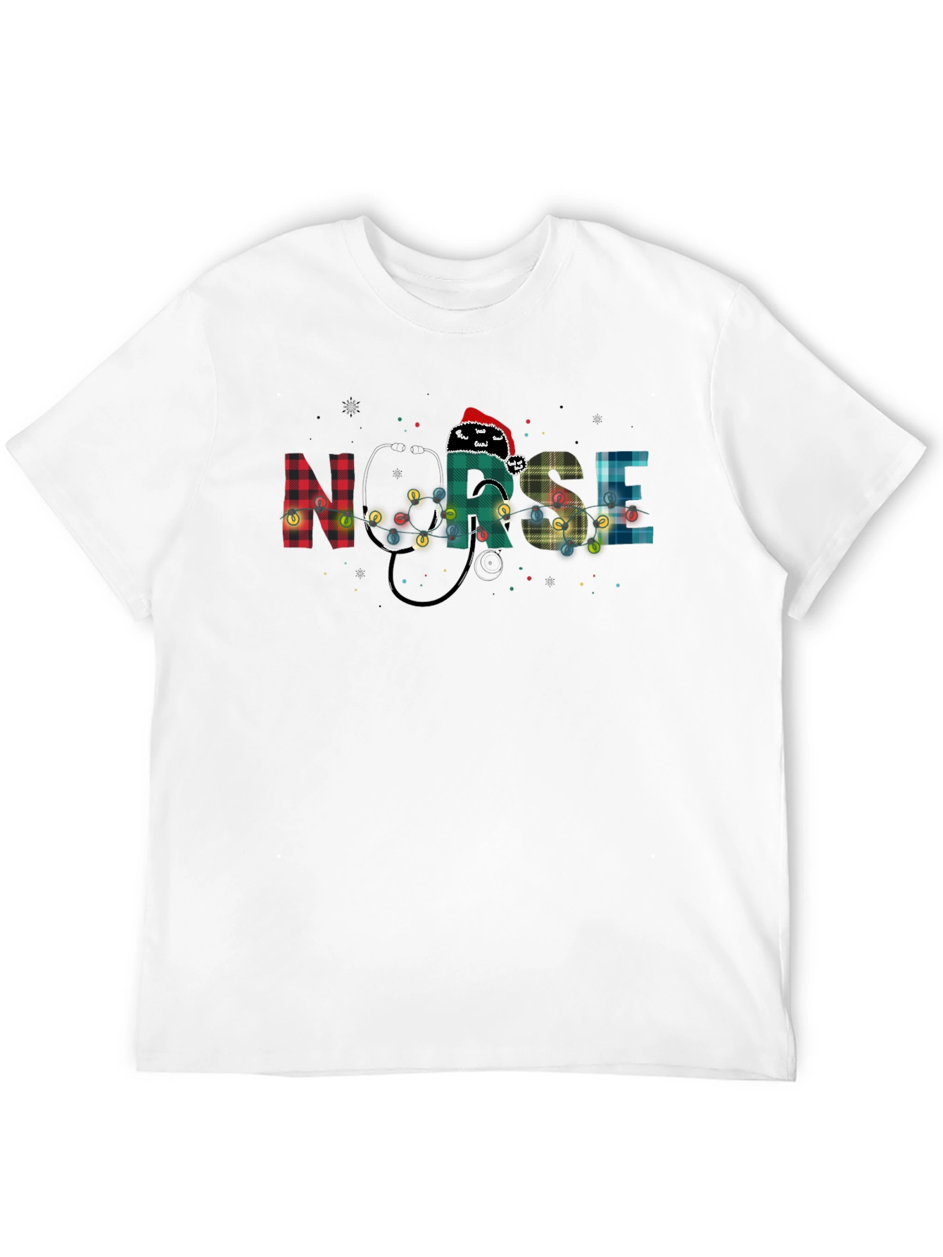 Nurse Christmas Plaid T-Shirt
