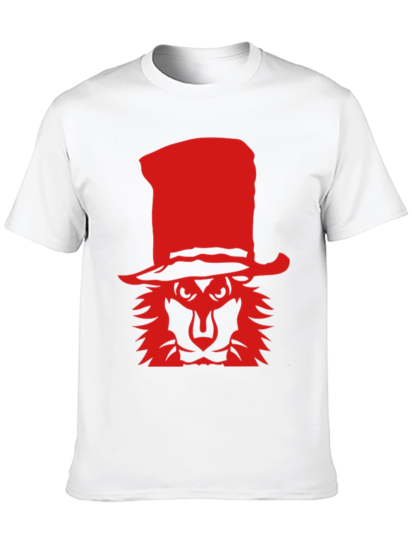 Lion in a Hat Black T-Shirt