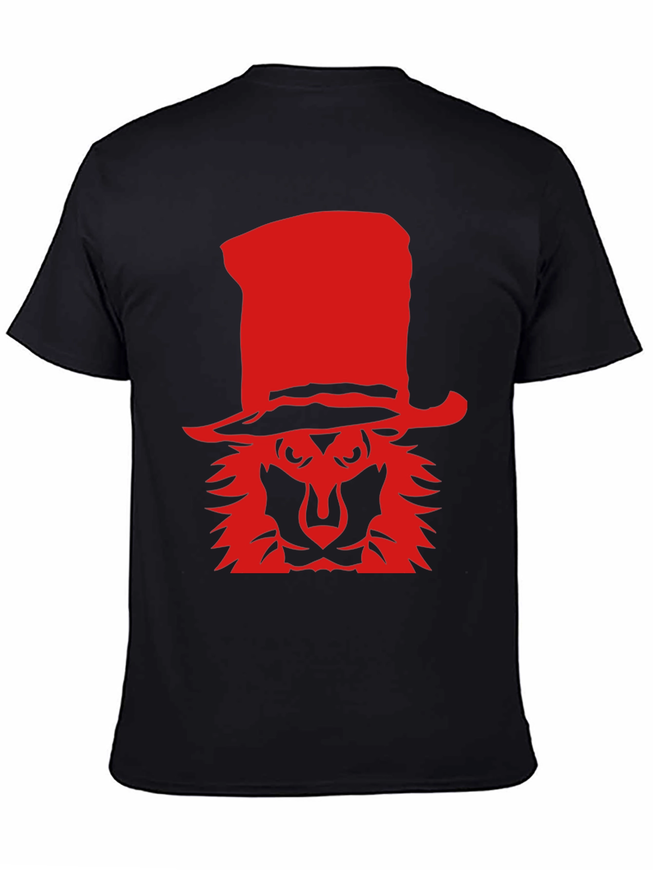 Lion in a Hat Black T-Shirt