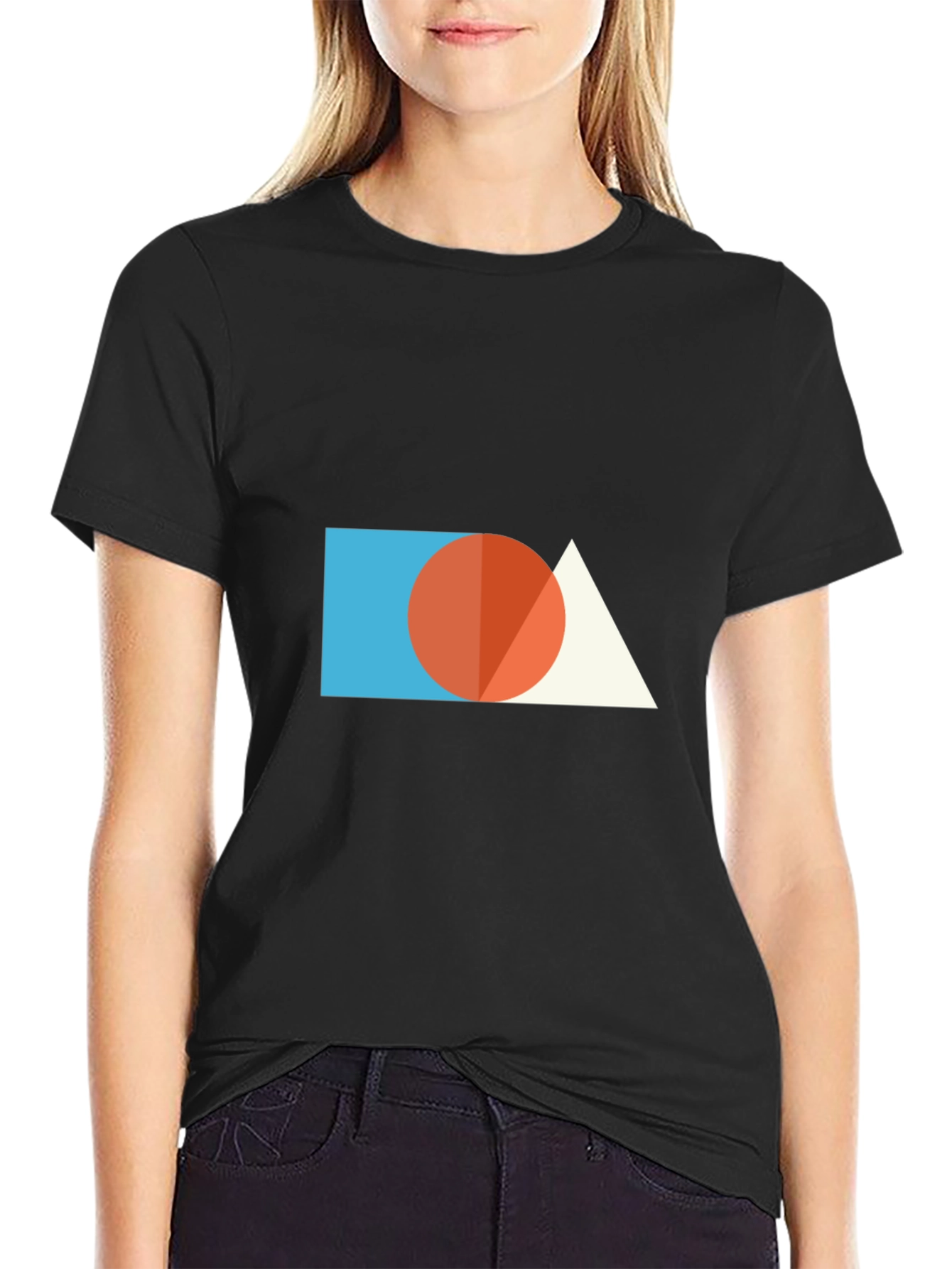 Geometric Graphic Tee - Modern Minimalist Design
