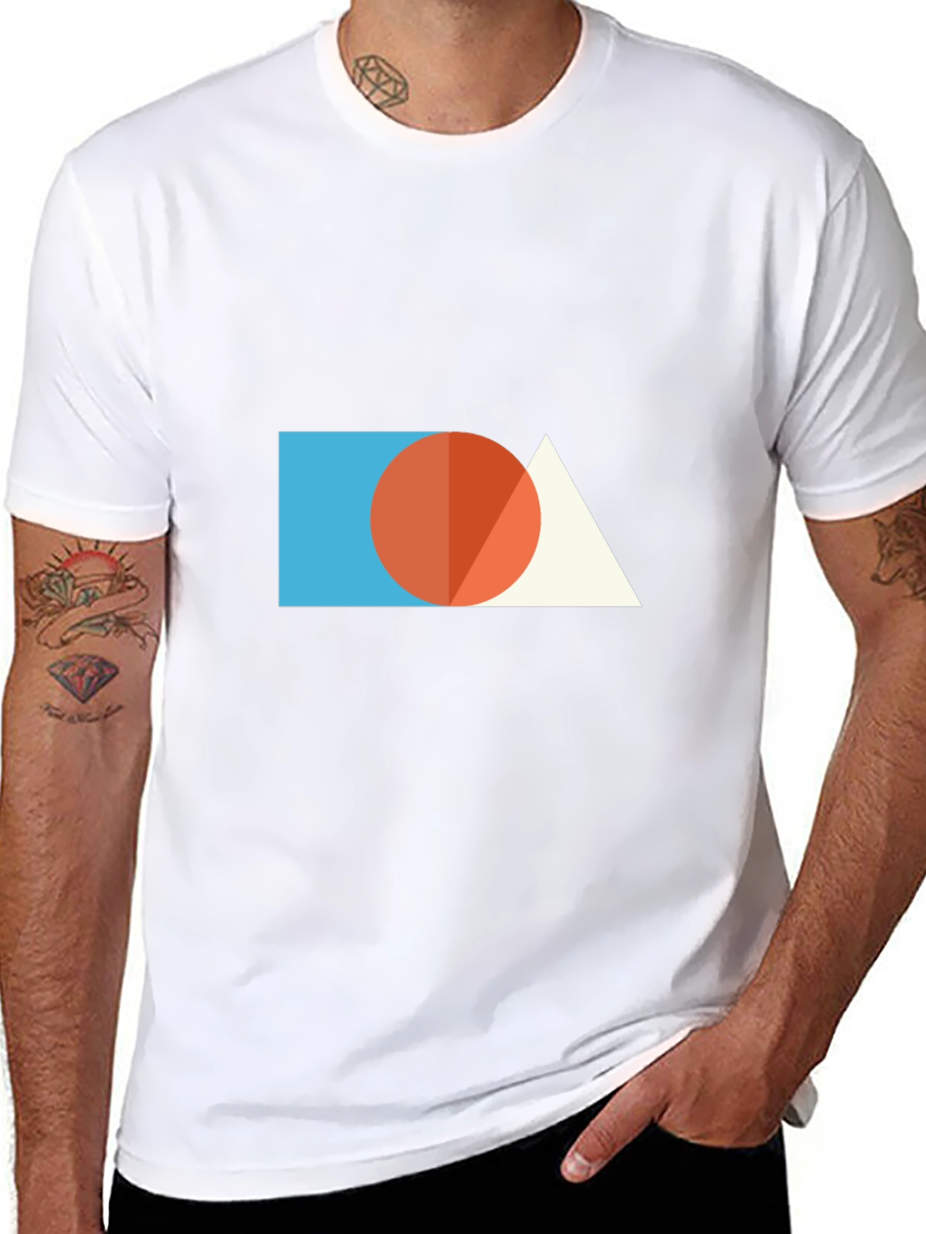 Geometric Graphic Tee - Modern Minimalist Design