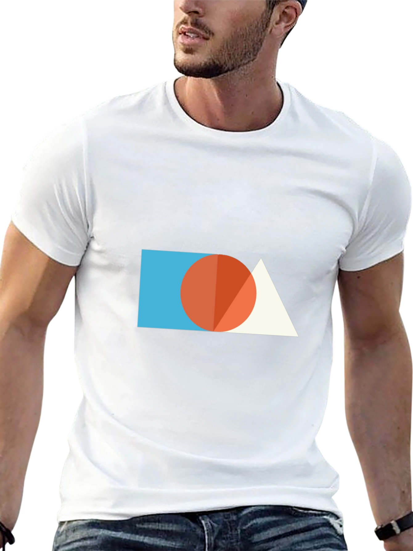 Geometric Graphic Tee - Modern Minimalist Design