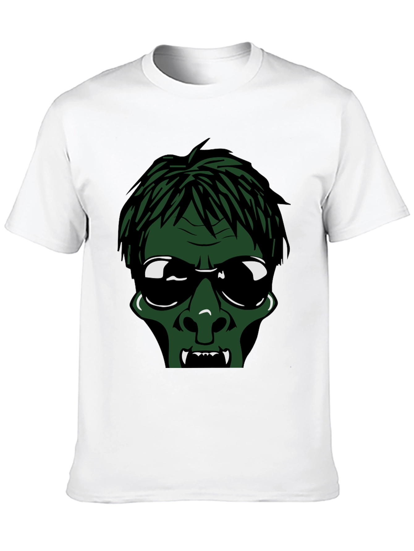 Zombie Face Black T-Shirt