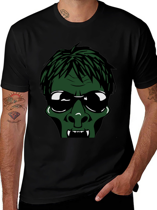 Zombie Face Black T-Shirt
