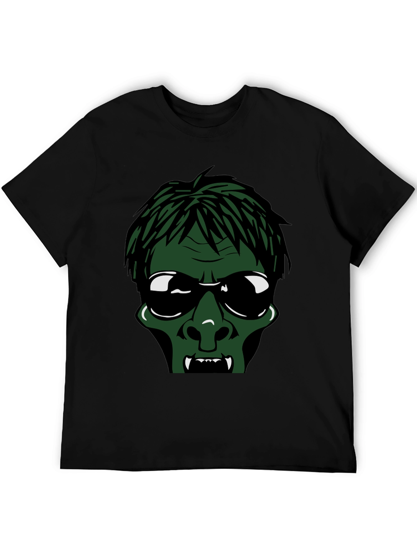 Zombie Face Black T-Shirt