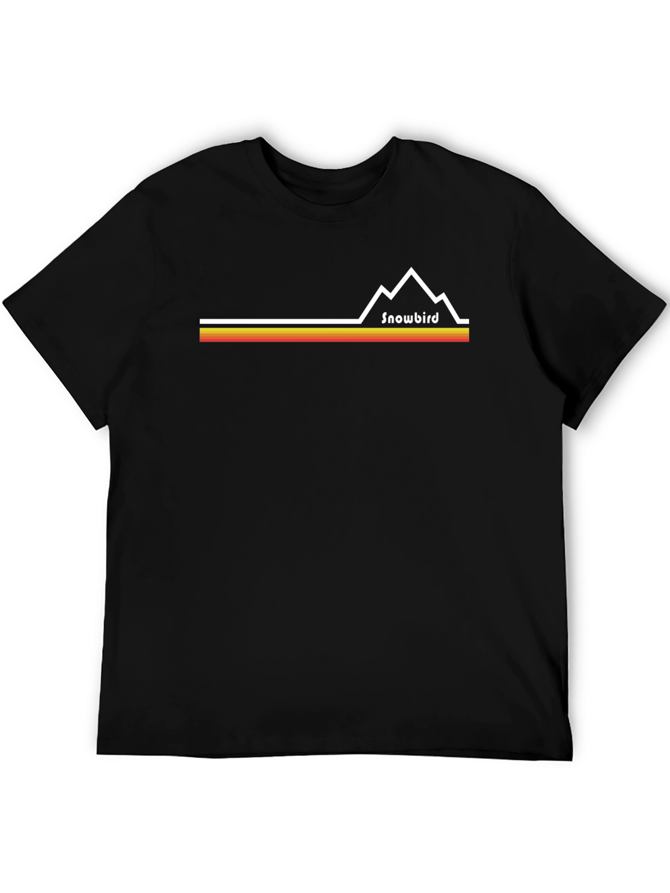 Snowbird Retro Mountain Graphic Tee - Black