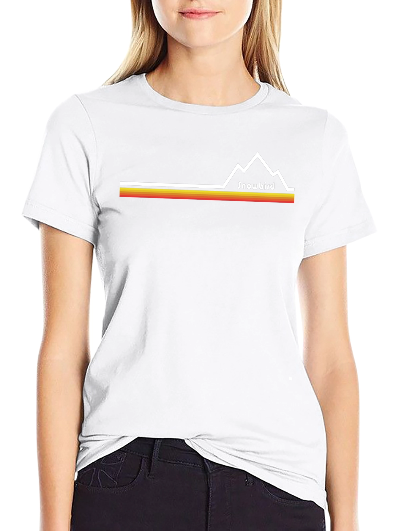 Snowbird Retro Mountain Graphic Tee - Black