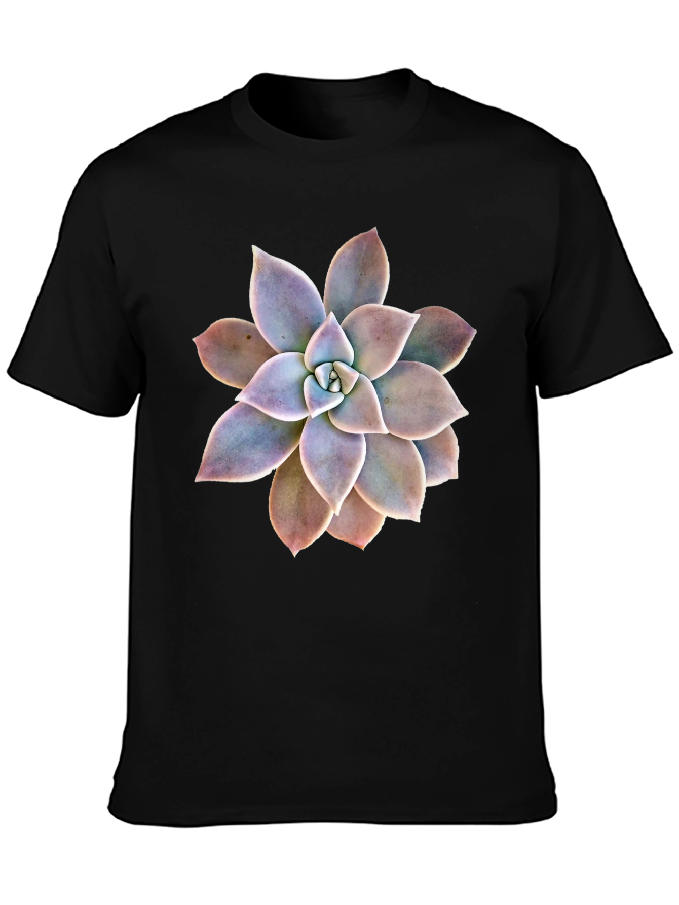 Succulent Graphic Black T-Shirt