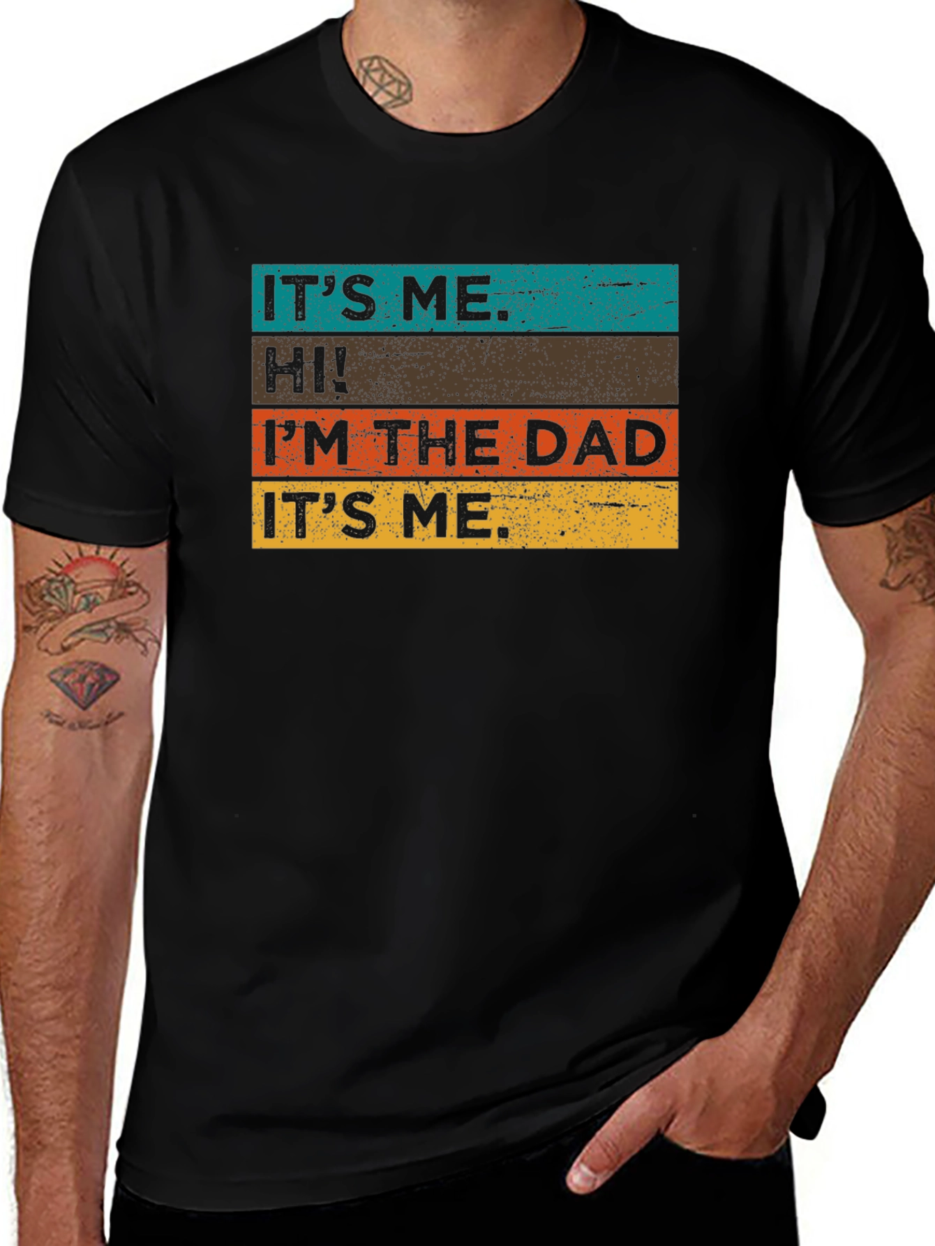 Its Me. Hi! Im the Dad T-Shirt - Black
