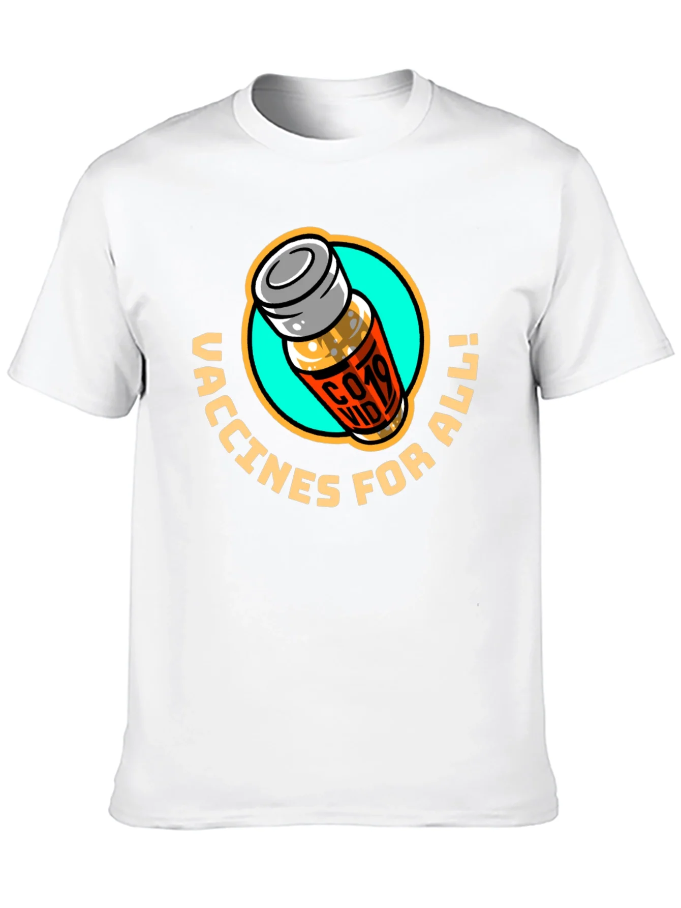 Vaccines For All T-Shirt - Modern Graphic Tee