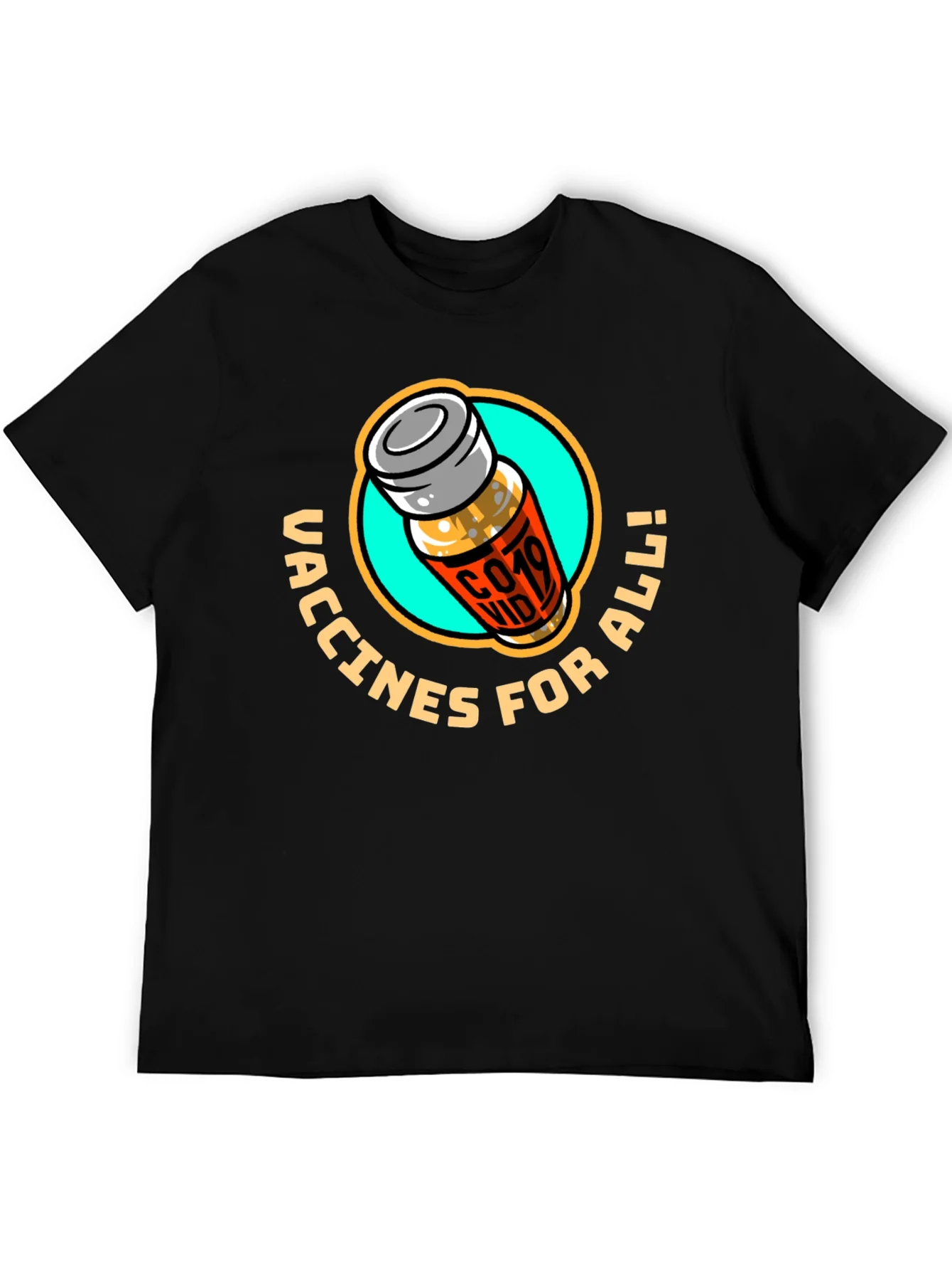 Vaccines For All T-Shirt - Modern Graphic Tee