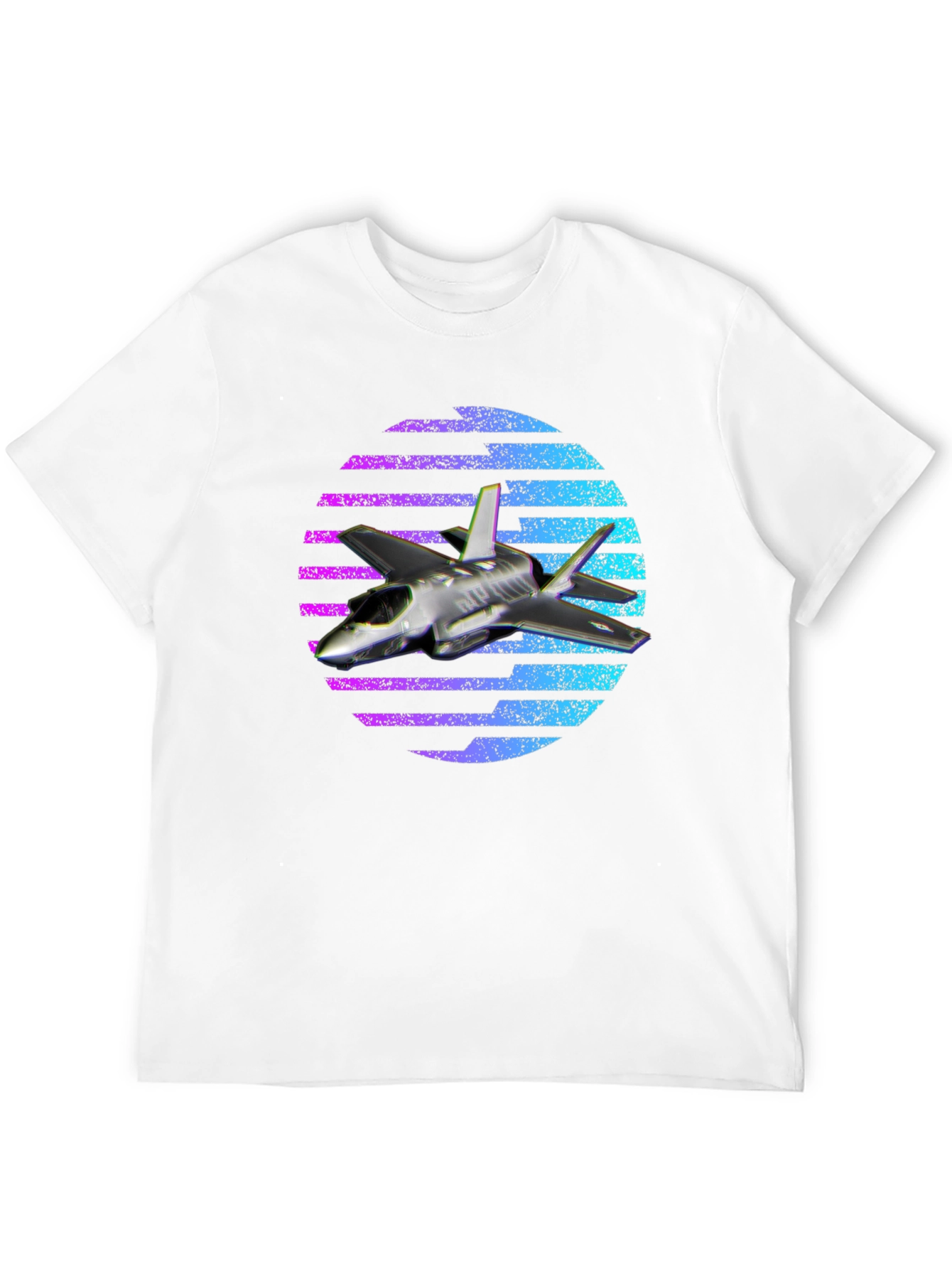 Jet Fighter T-Shirt - Vaporwave Design