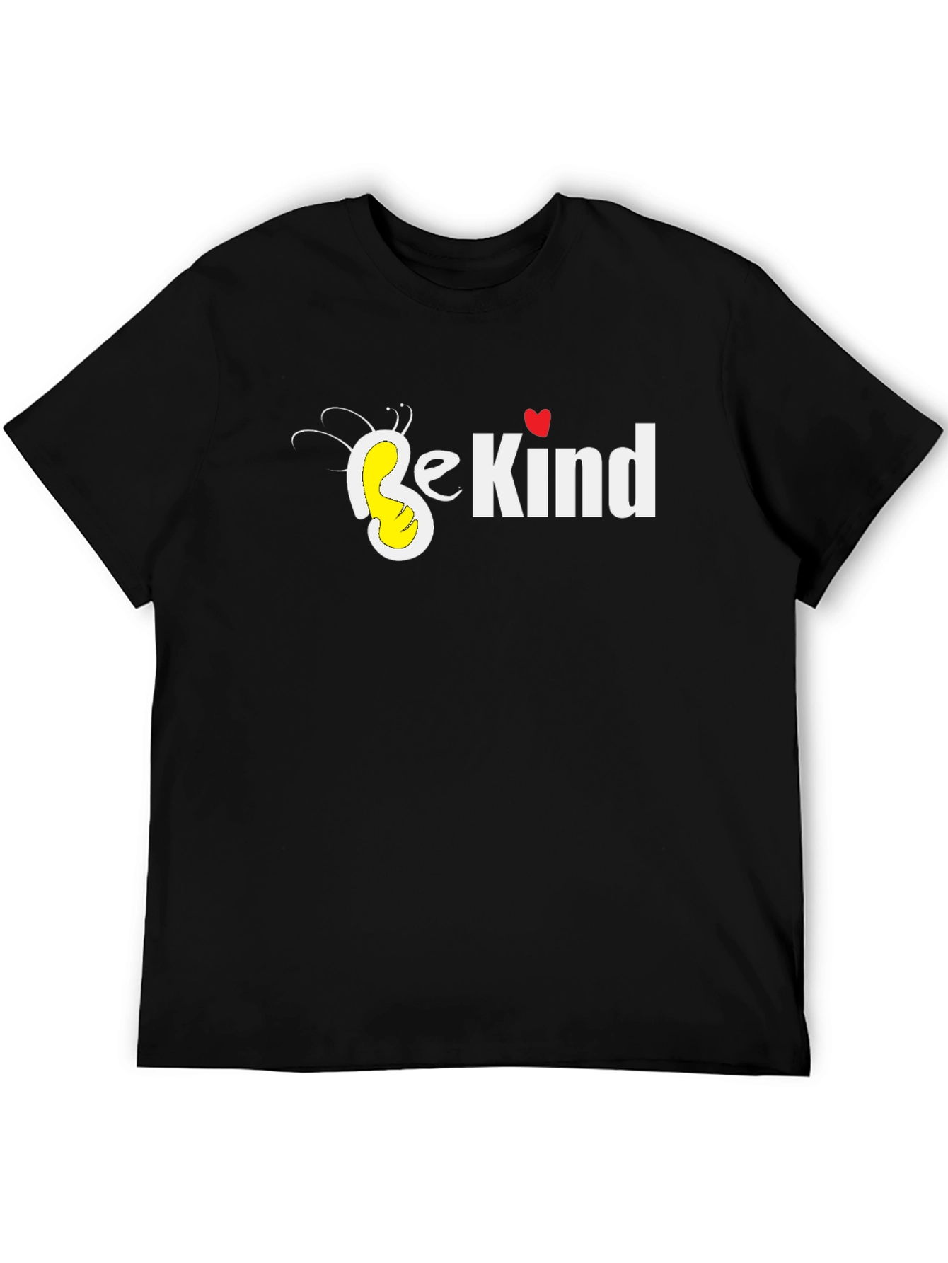 Be Kind T-Shirt: Black Tee with Heart