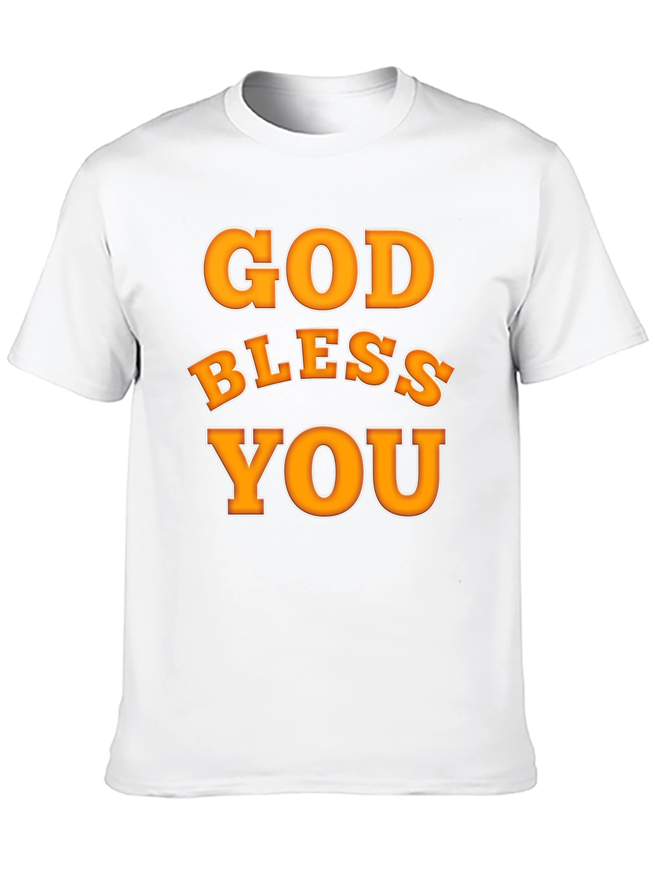 God Bless You Graphic T-Shirt Black Cotton