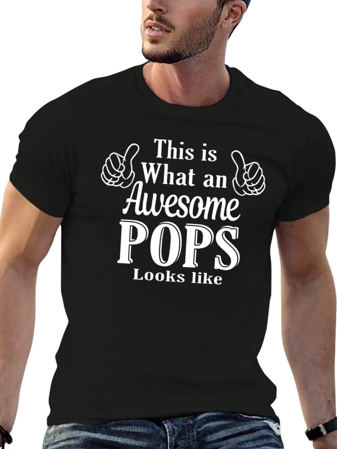 Awesome Pops T-Shirt - Fathers Day Gift