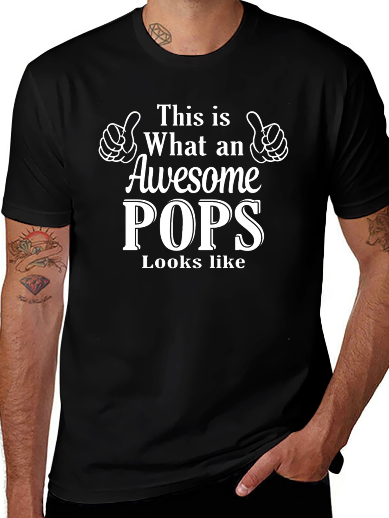 Awesome Pops T-Shirt - Fathers Day Gift