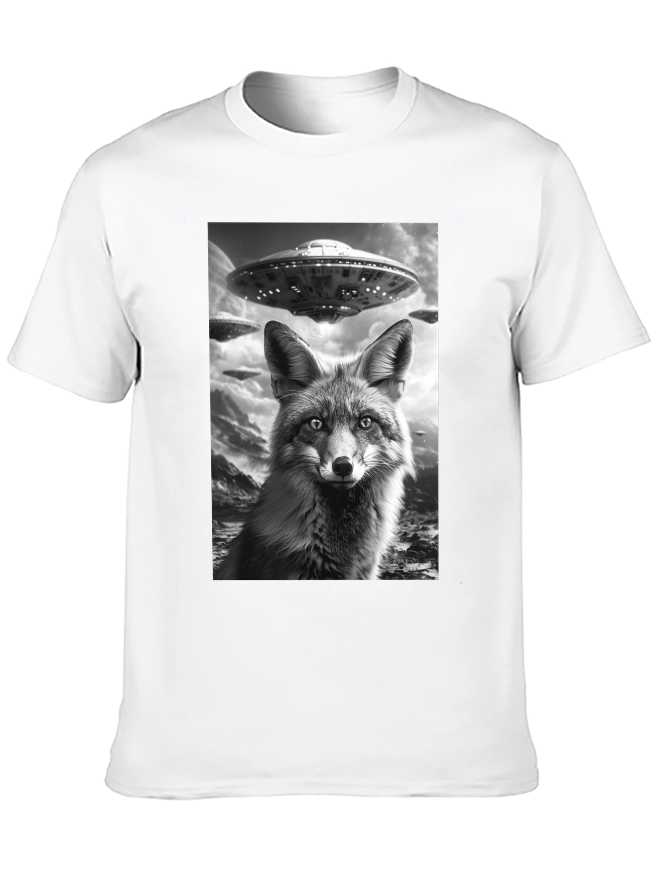 Fox UFO Graphic T-Shirt - Black Cotton Tee