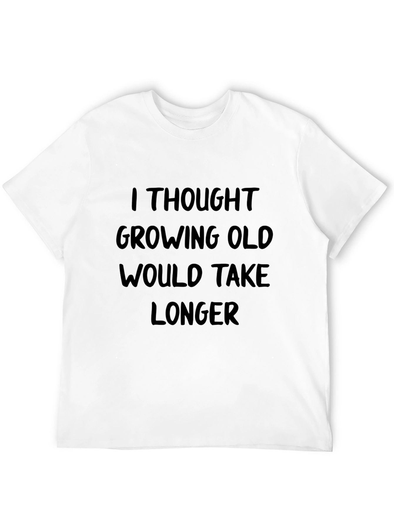 Funny Growing Old Black Graphic T-Shirt