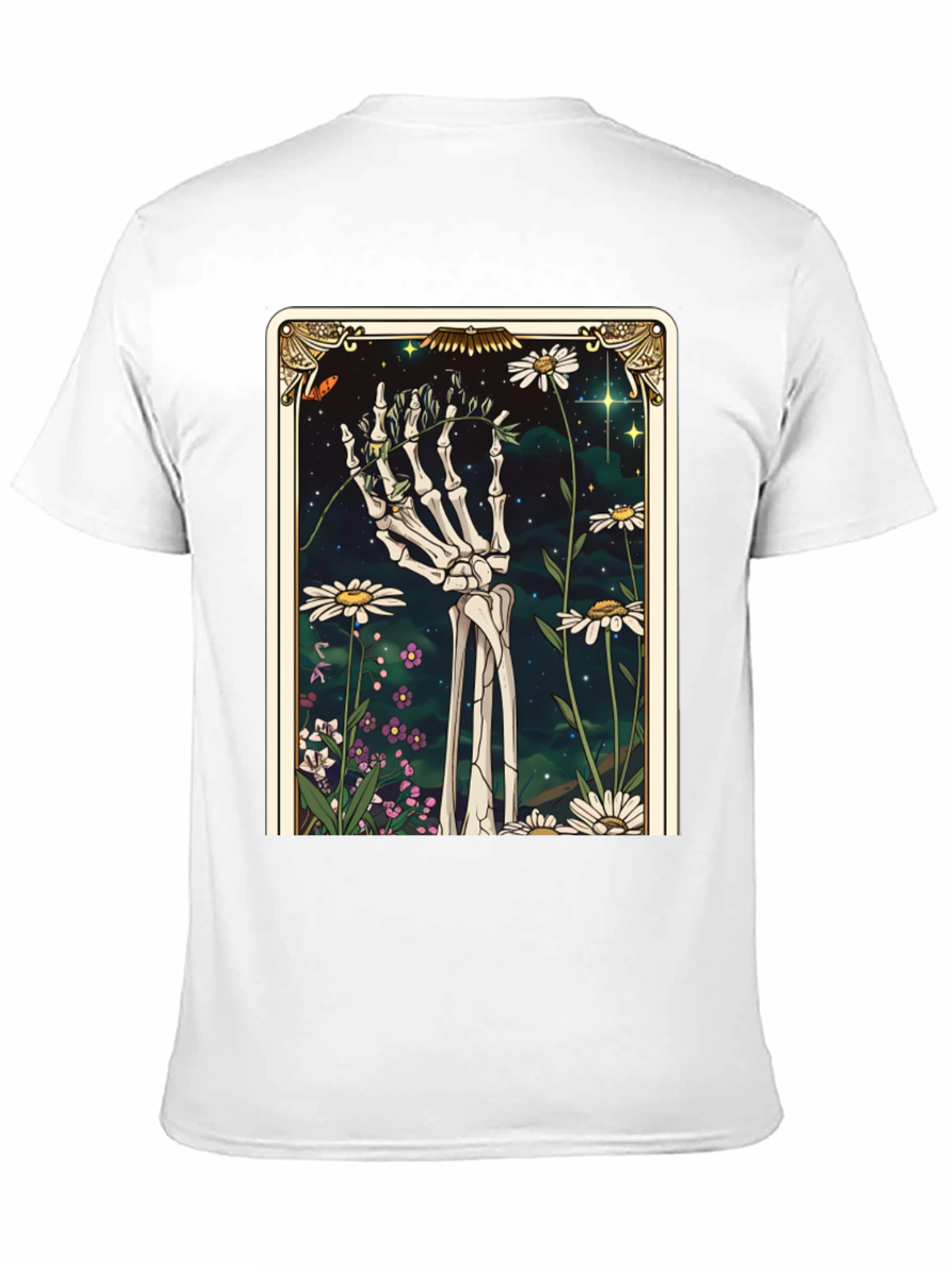 Floral Skeleton Tarot Graphic Tee